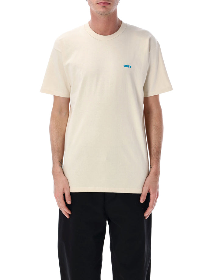 Obey Future Unwritten graphic t-shirt Cream Cotton Tshirt