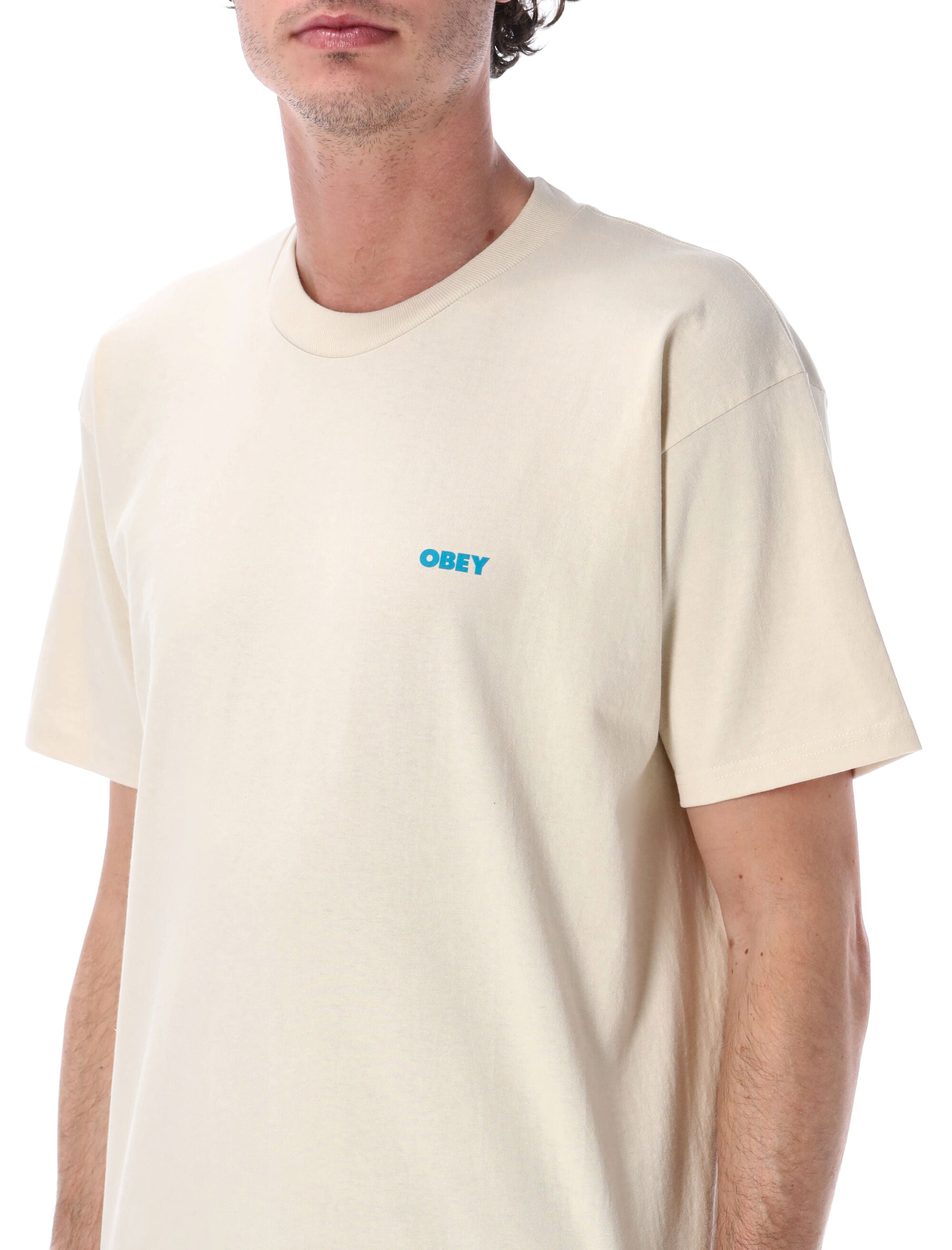 Obey Future Unwritten graphic t-shirt Cream Cotton Tshirt