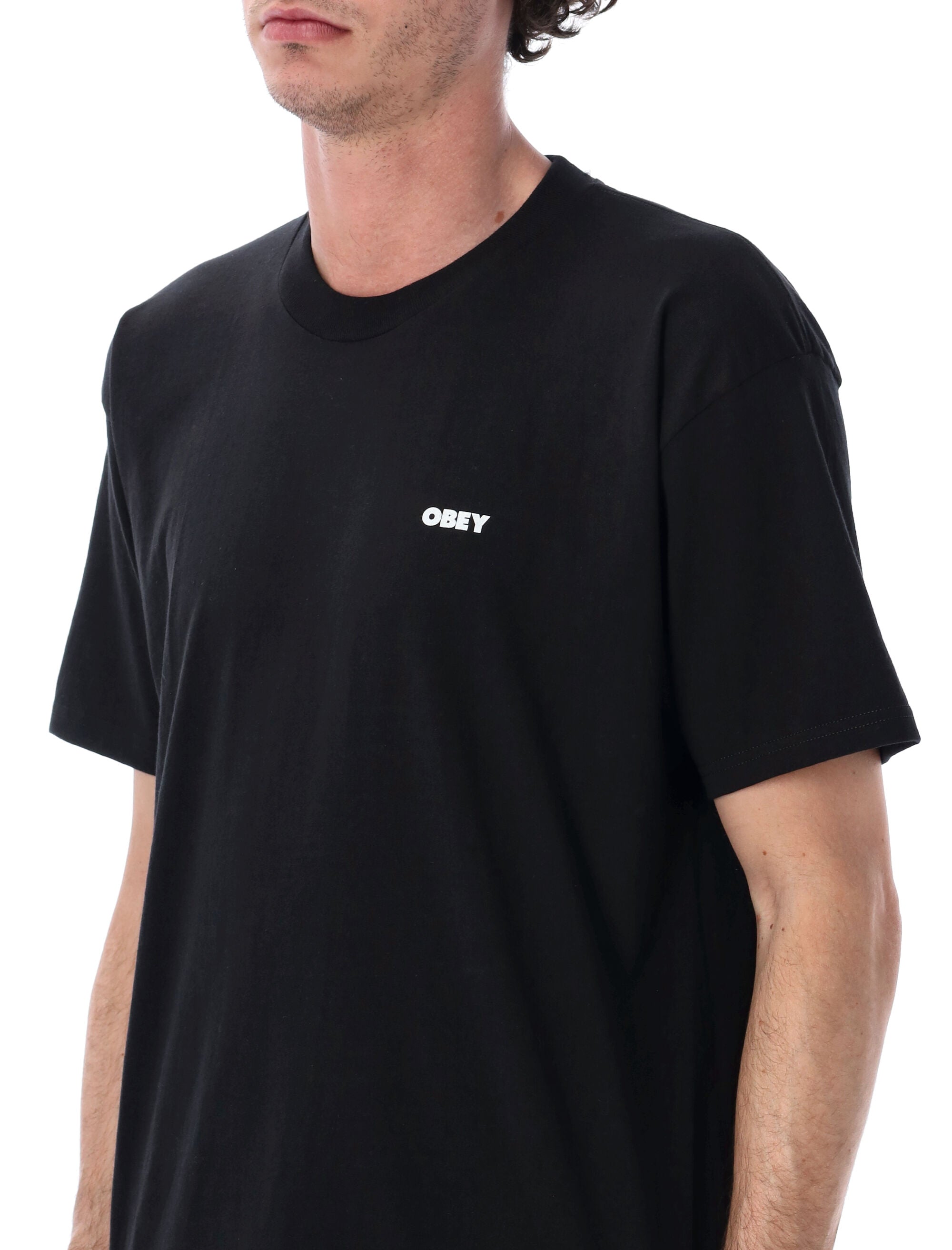 Obey Knowledge Is Power graphic t-shirt Black Cotton Tshirt