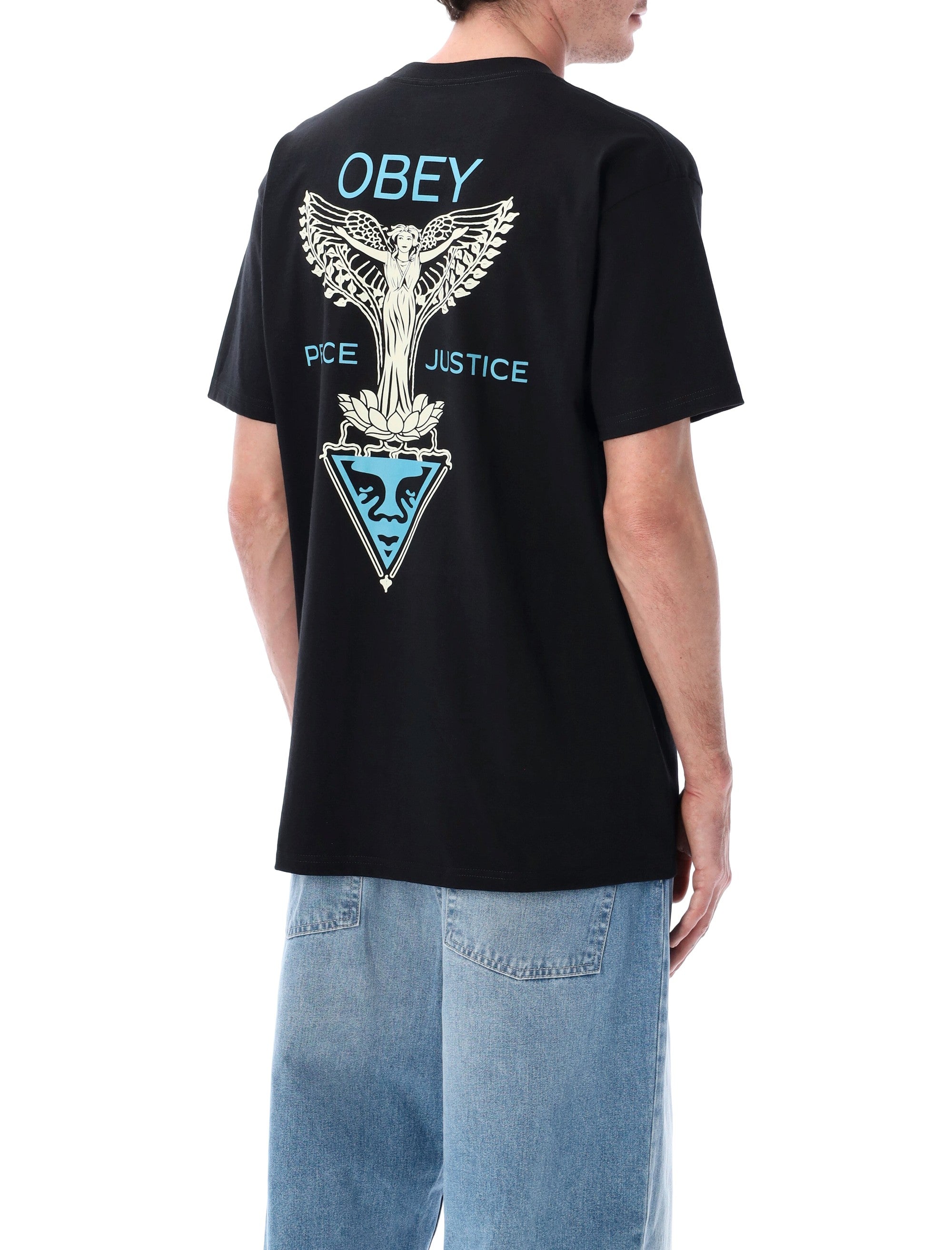 Obey Nouveau Angel graphic t-shirt Black Cotton Tshirt