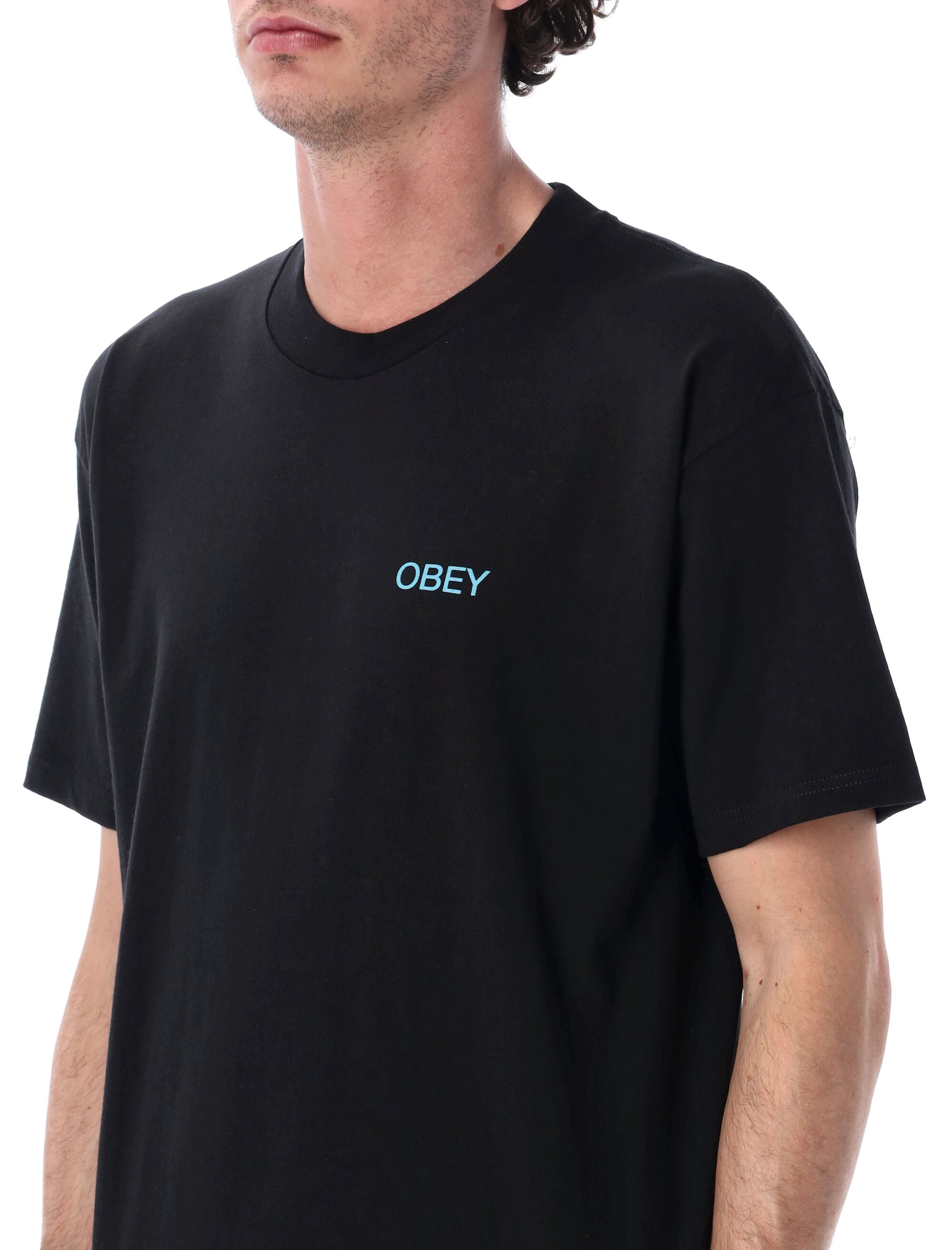 Obey Nouveau Angel graphic t-shirt Black Cotton Tshirt