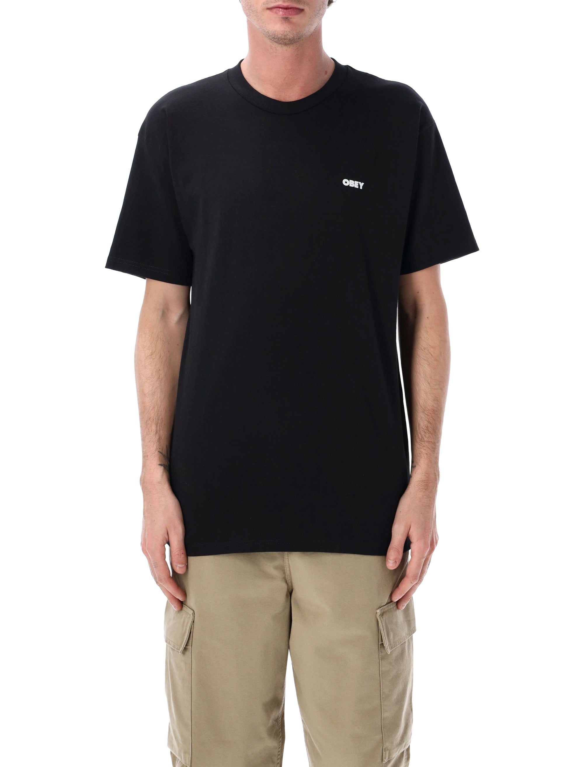 Obey Exclamation graphic t-shirt Black Cotton Tshirt
