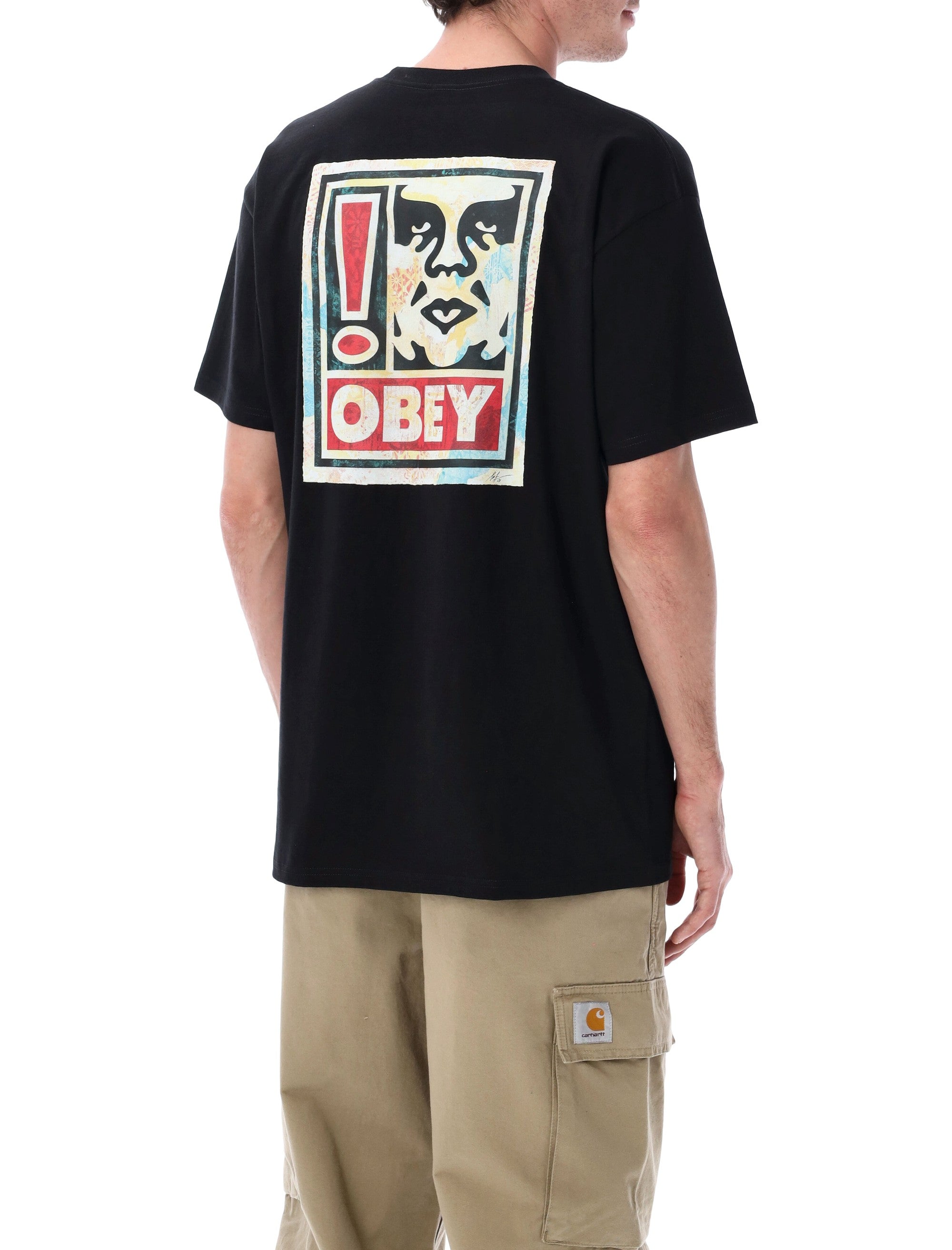 Obey Exclamation graphic t-shirt Black Cotton Tshirt