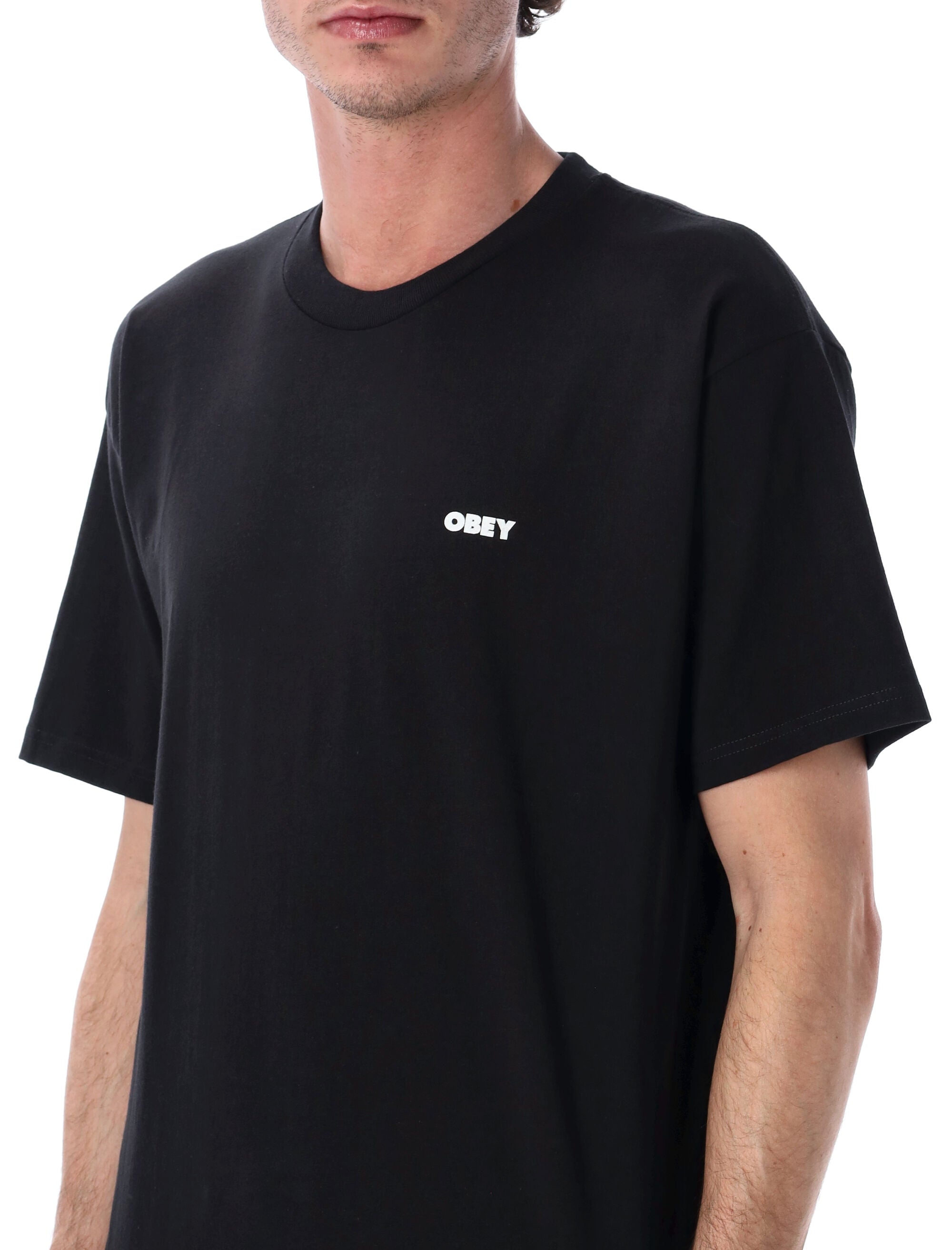 Obey Exclamation graphic t-shirt Black Cotton Tshirt