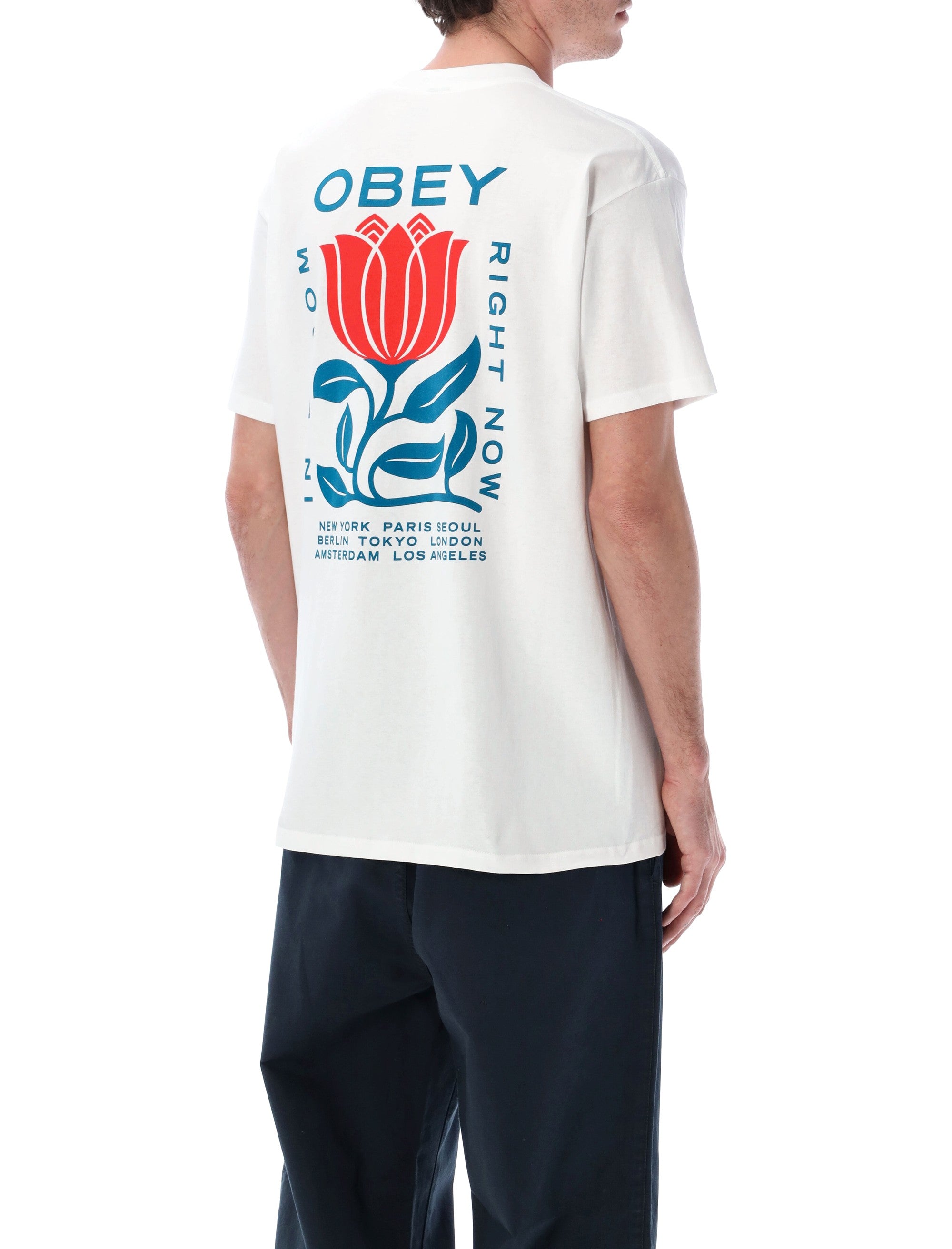 Obey In Bloom graphic t-shirt White Cotton Tshirt