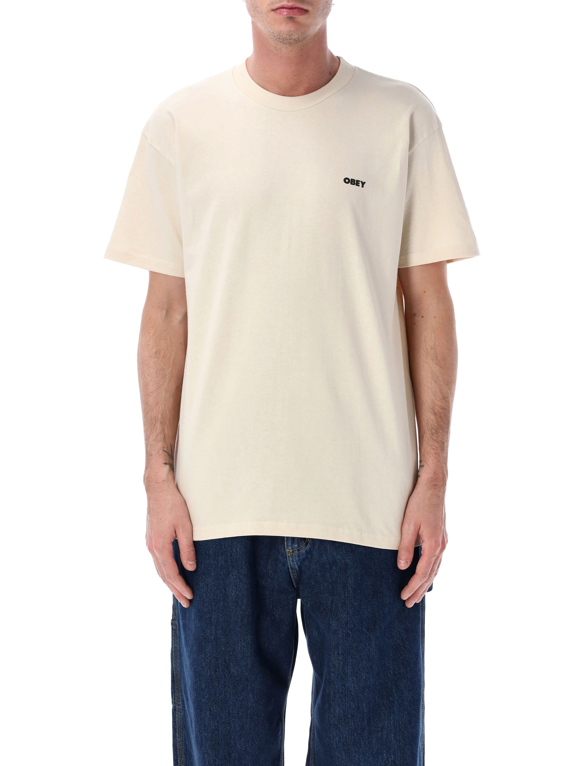 Obey Make Art Third Eye graphic t-shirt Cream Cotton Tshirt