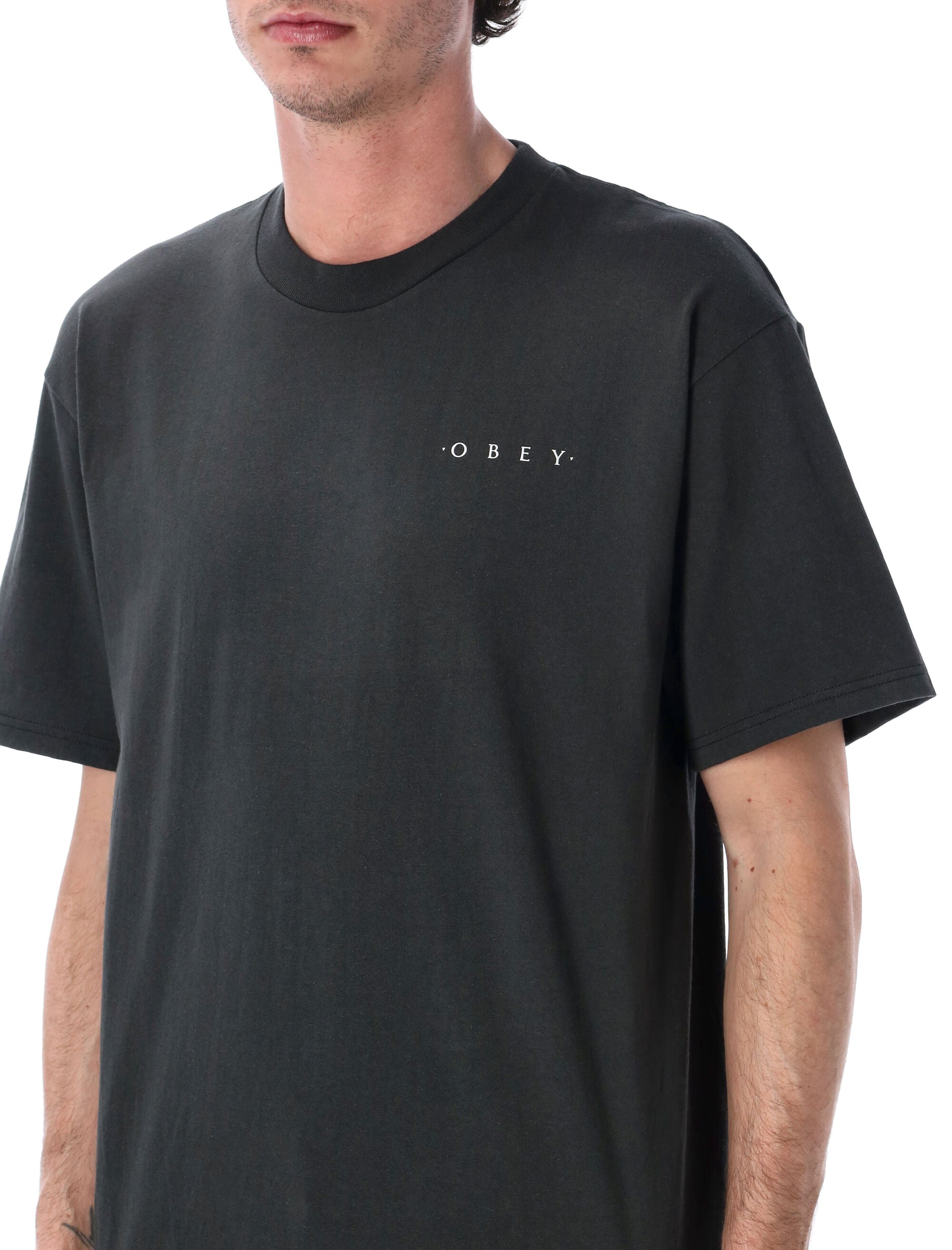 Obey Architecture of the Universe tee Vintage Black Cotton Tshirt