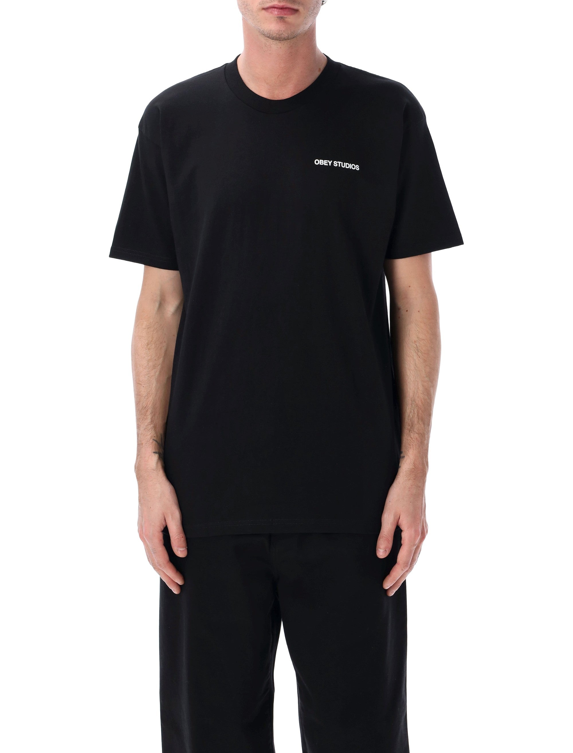 Obey Moves of Life graphic tee Black Cotton Tshirt