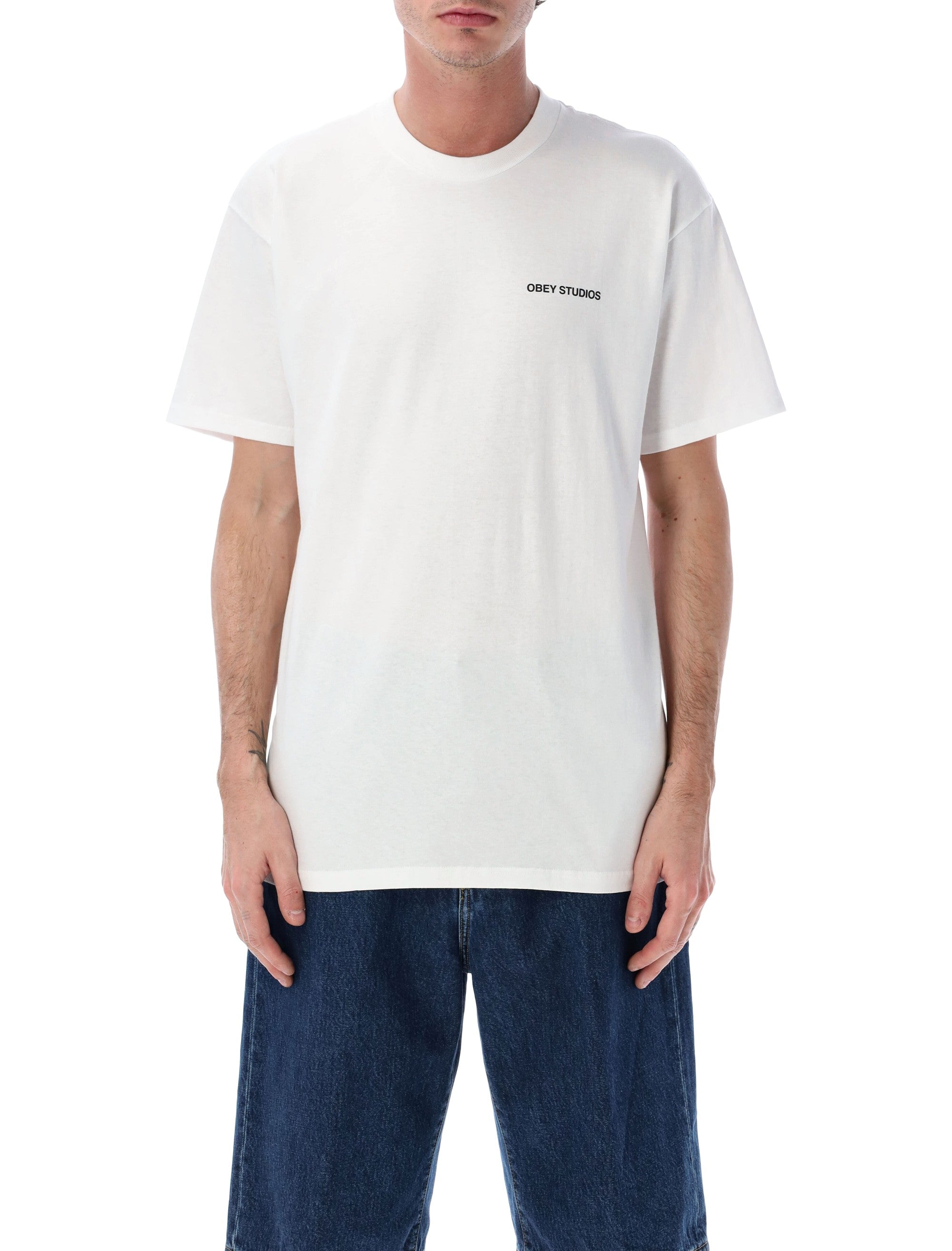 Obey Moves of Life graphic tee White Cotton Tshirt