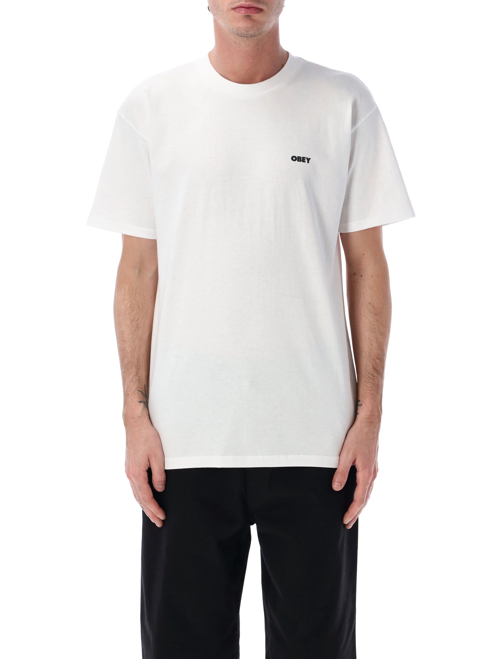 Obey Always Watching graphic t-shirt White Cotton Tshirt
