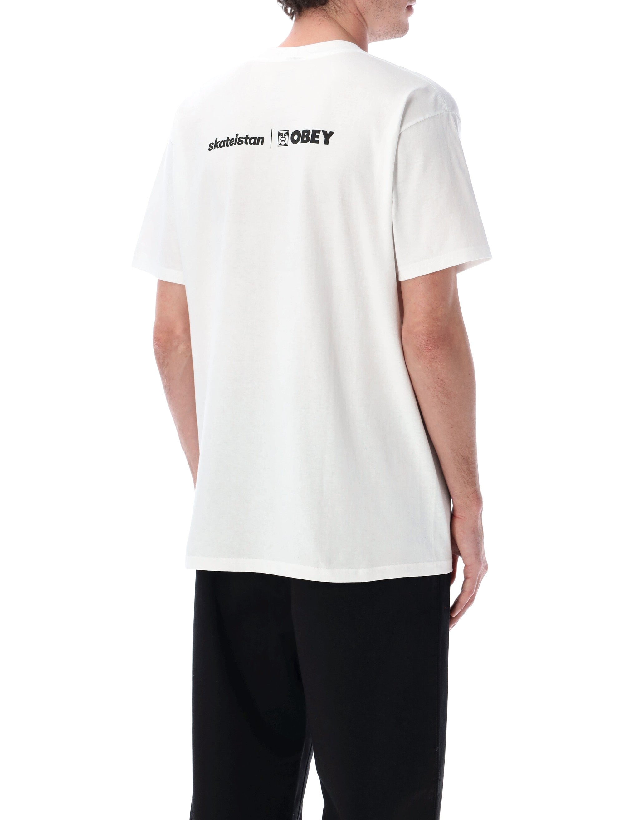 Obey Skateistan Photo graphic tee White Cotton Tshirt