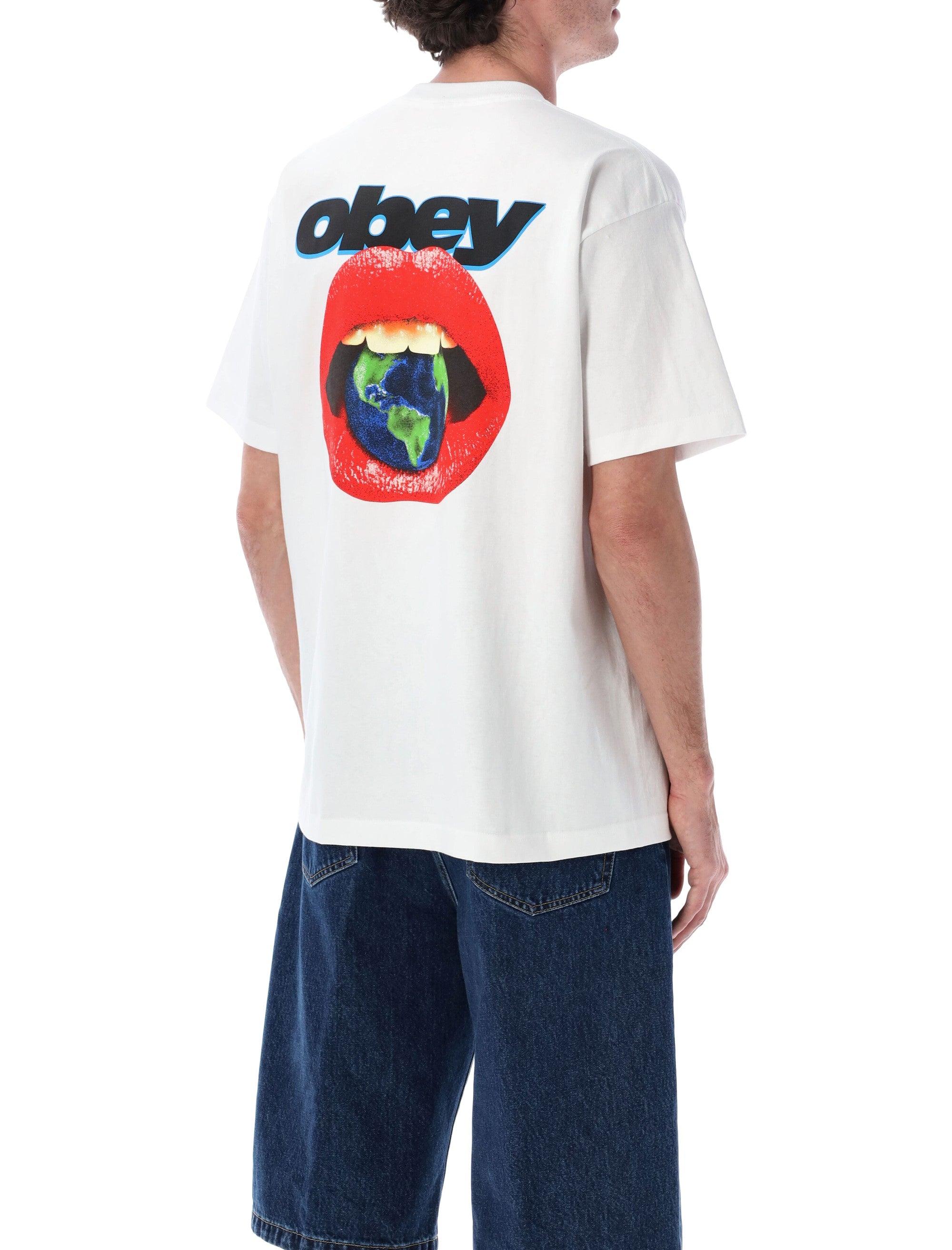 Obey Lips graphic cotton t-shirt White Tshirt
