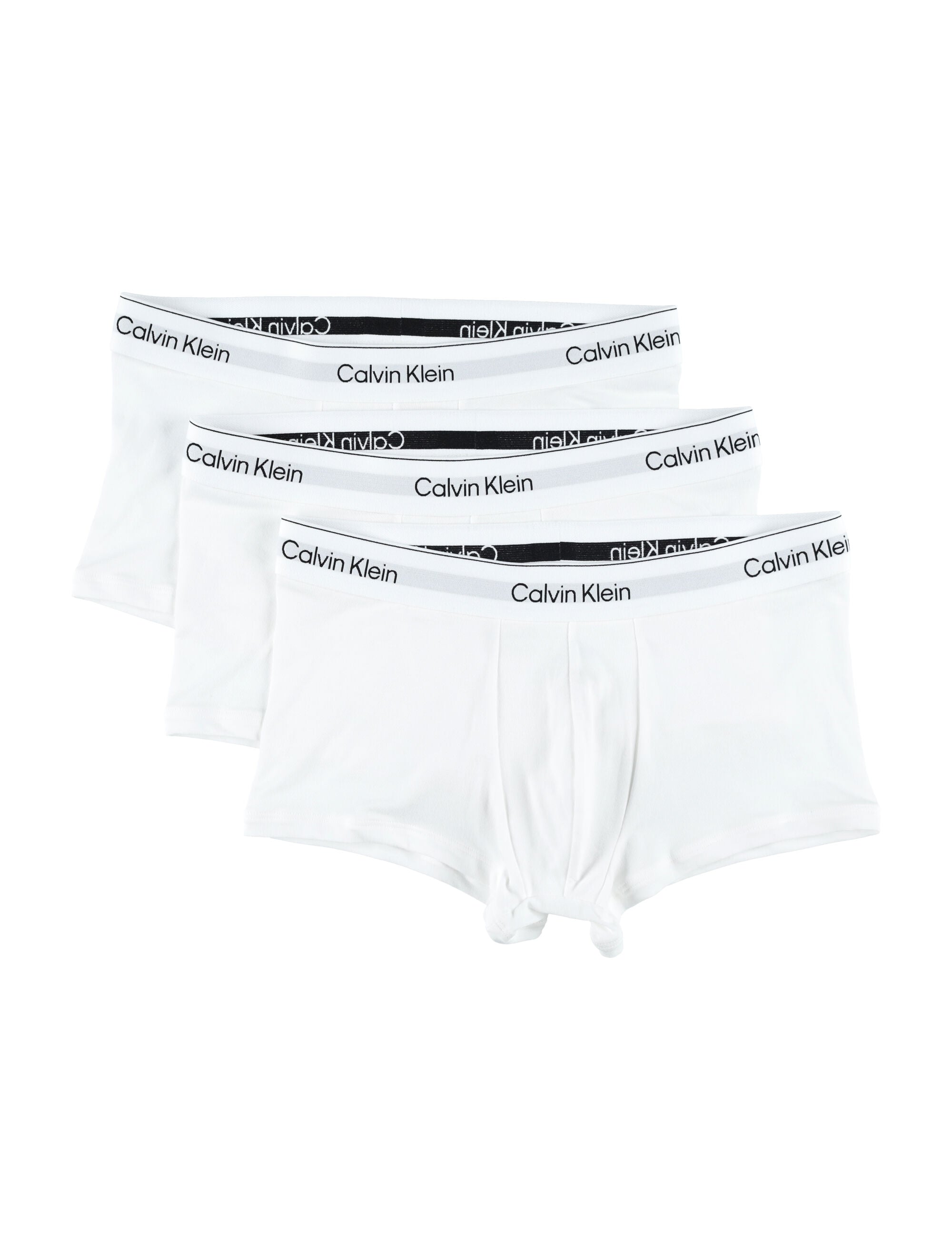 Calvin Klein Cotton Blend 3-Pack Low Rise Trunks White Underwear