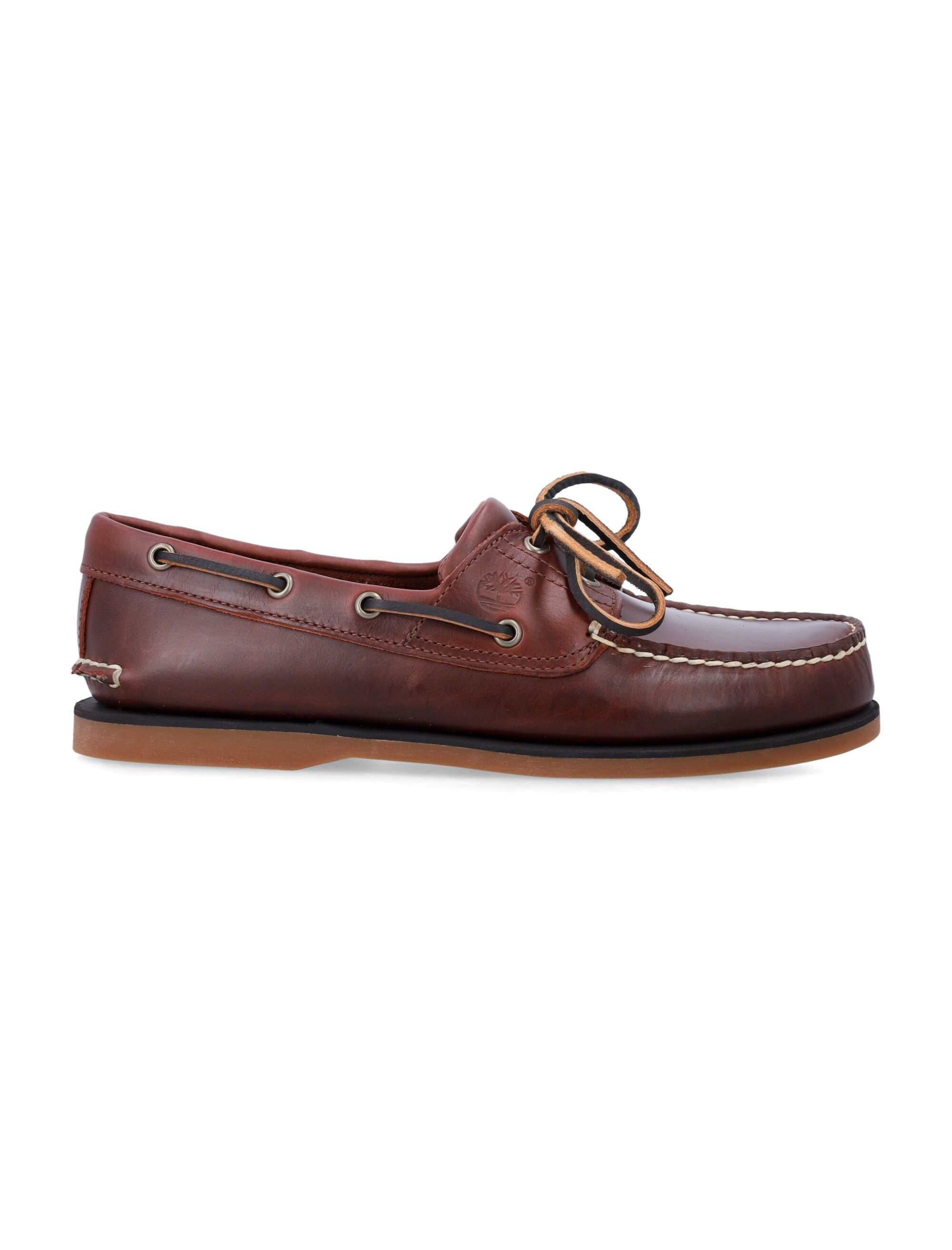 Timberland 2-Eye Boat Shoes Brown Leather Sole Loafers