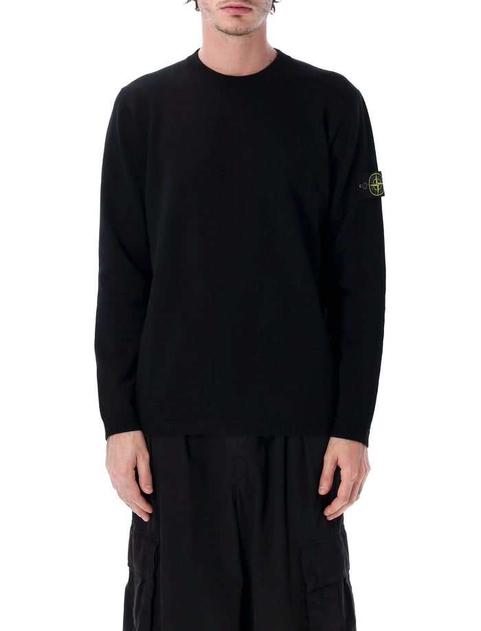 Stone Island cotton knit jumper Black External Sweater