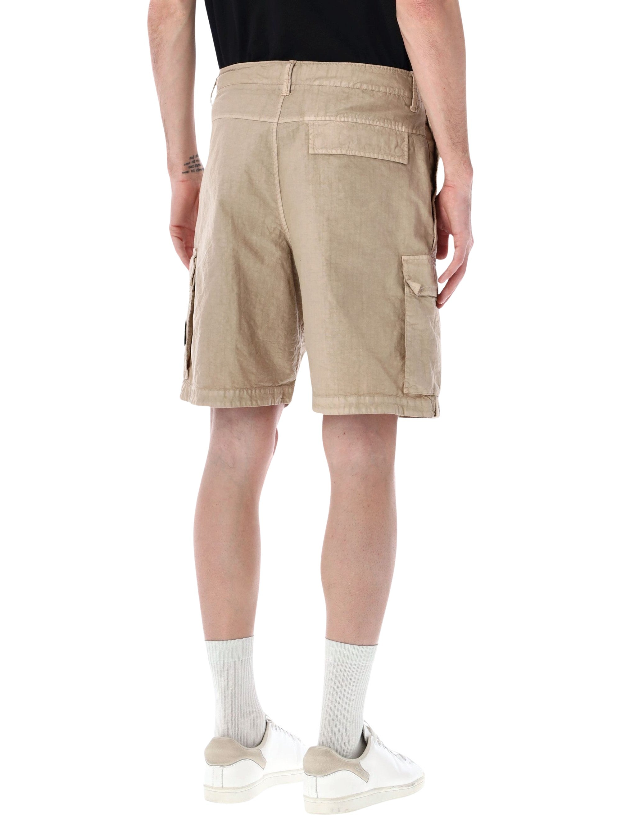 Stone Island Panama nylon Cargo shorts Desert Polyamide