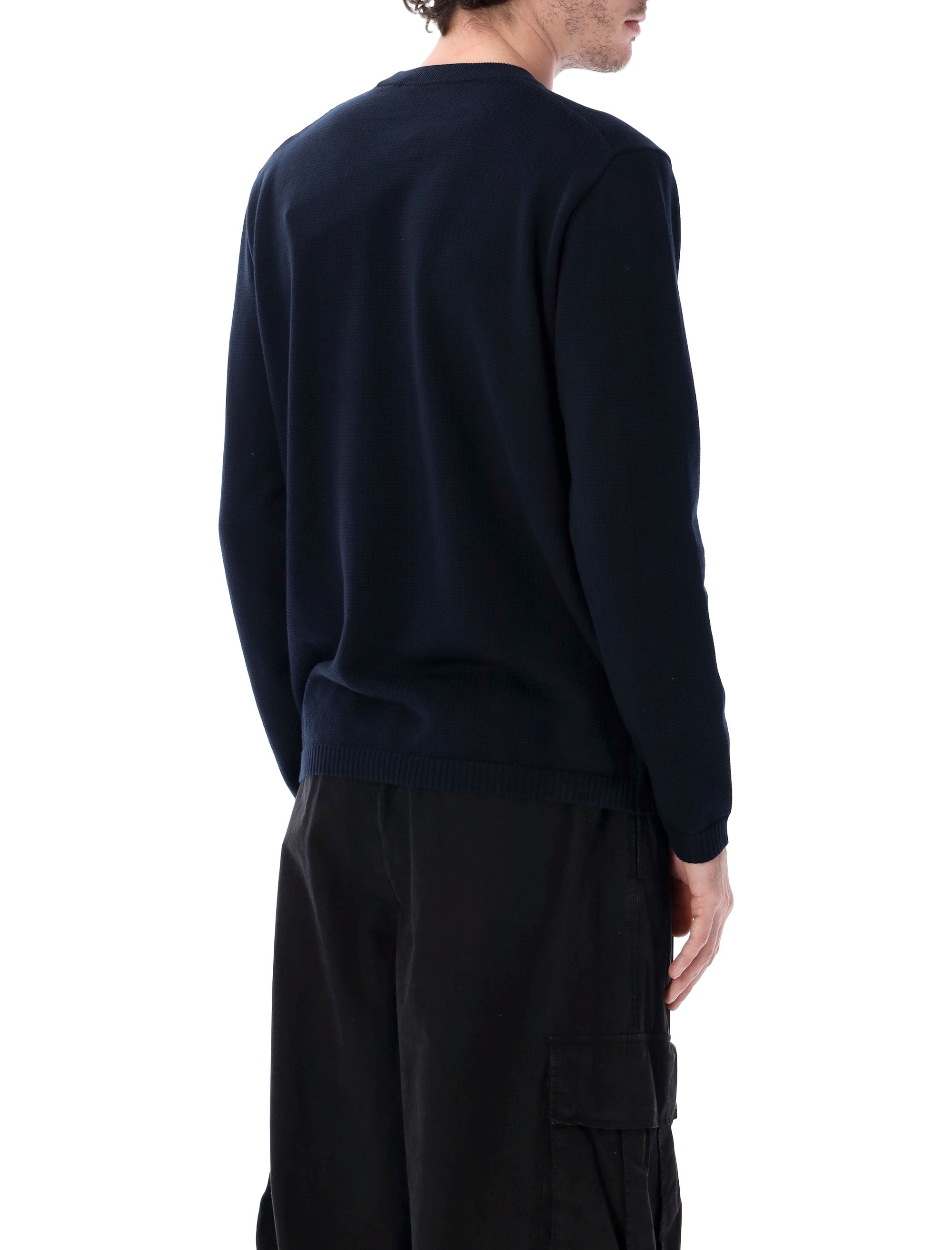 Stone Island cotton knit jumper Navy External Sweater