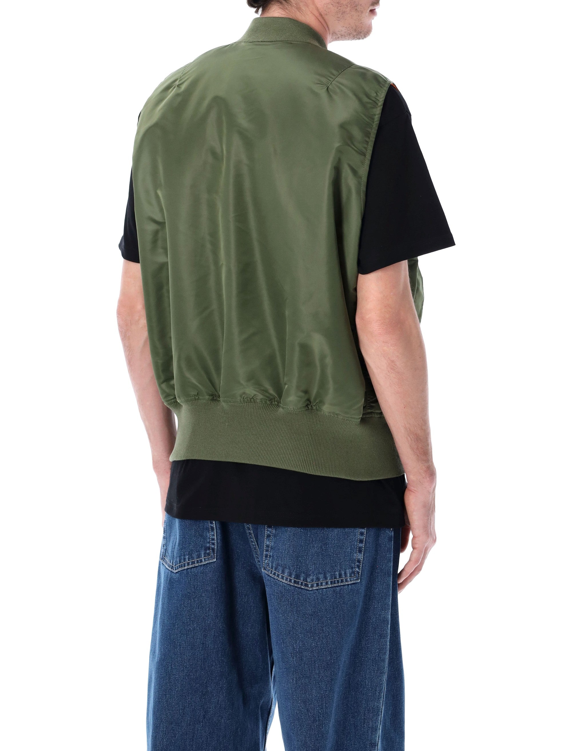 Alpha Industries MA-1 reversible vest Sage Green Nylon