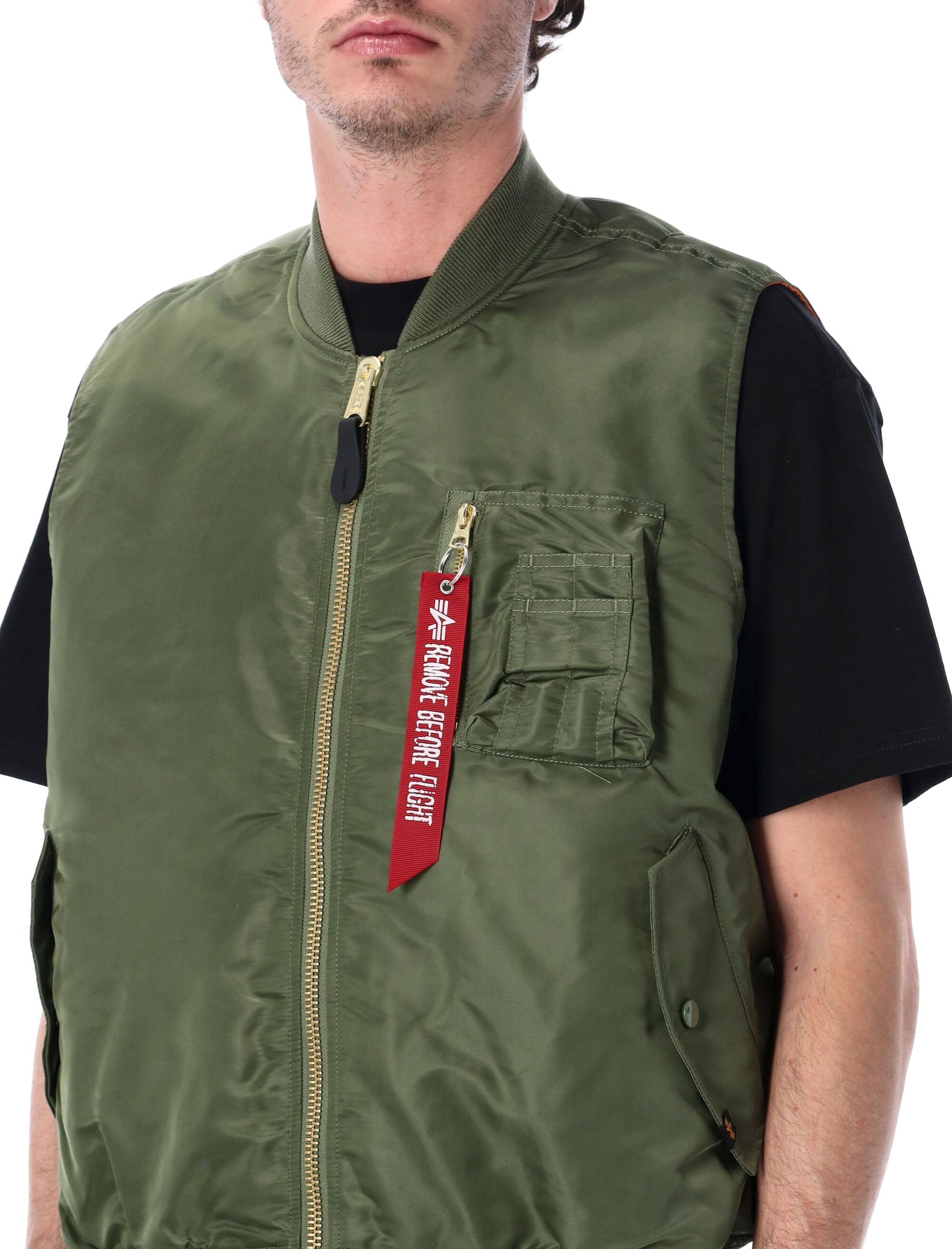 Alpha Industries MA-1 reversible vest Sage Green Nylon