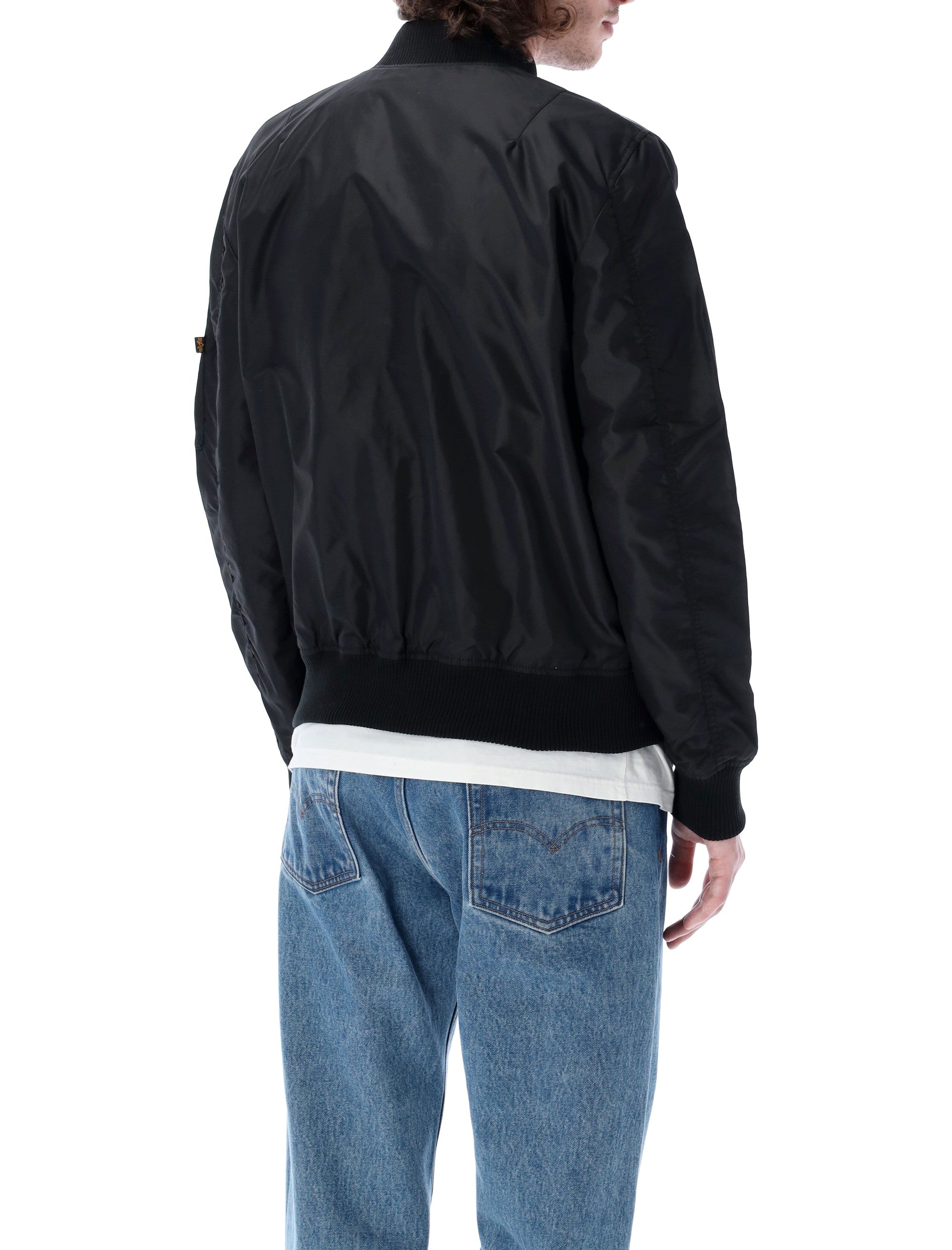 Alpha Industries MA-1 TT nylon bomber jacket Black Lining