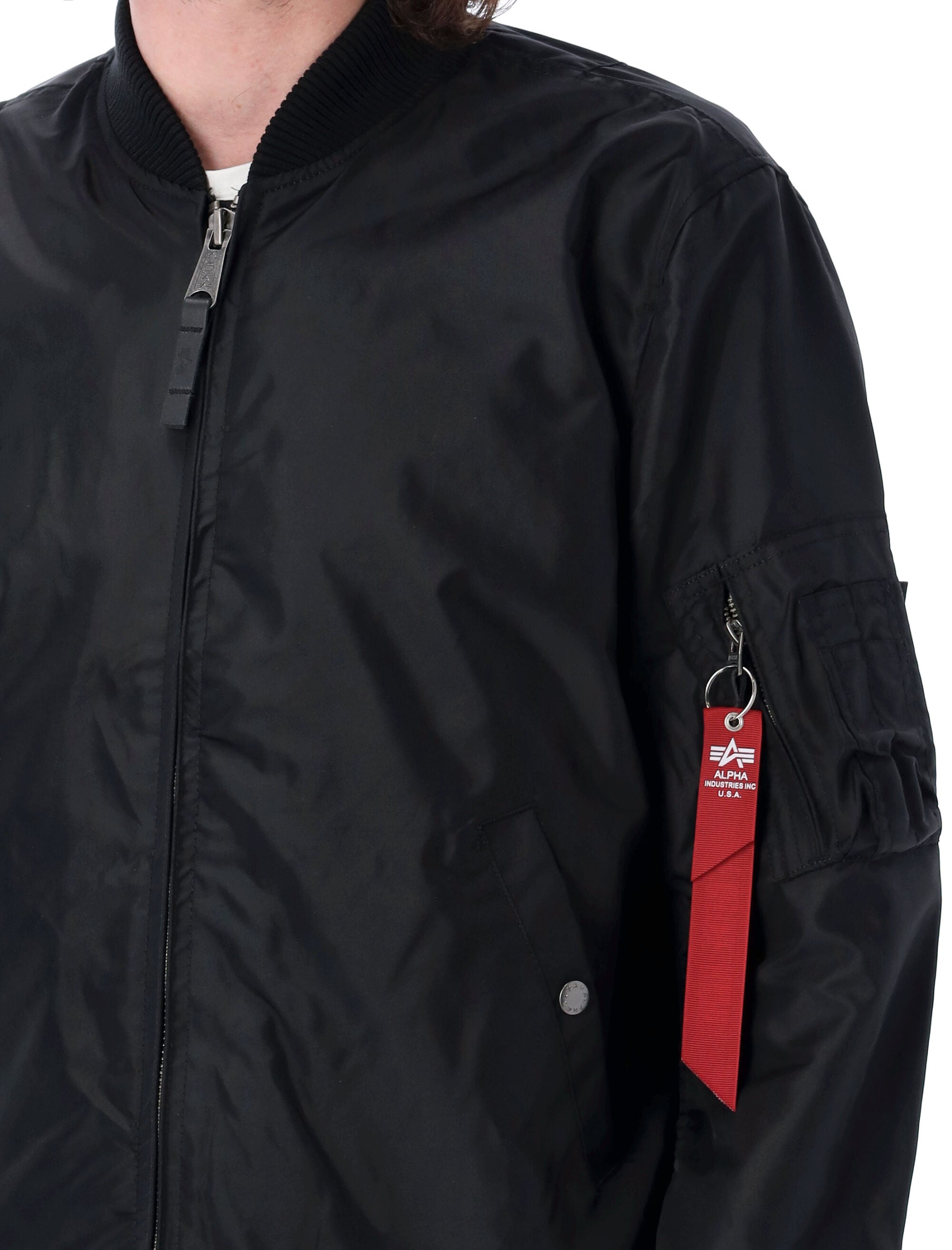 Alpha Industries MA-1 TT nylon bomber jacket Black Lining