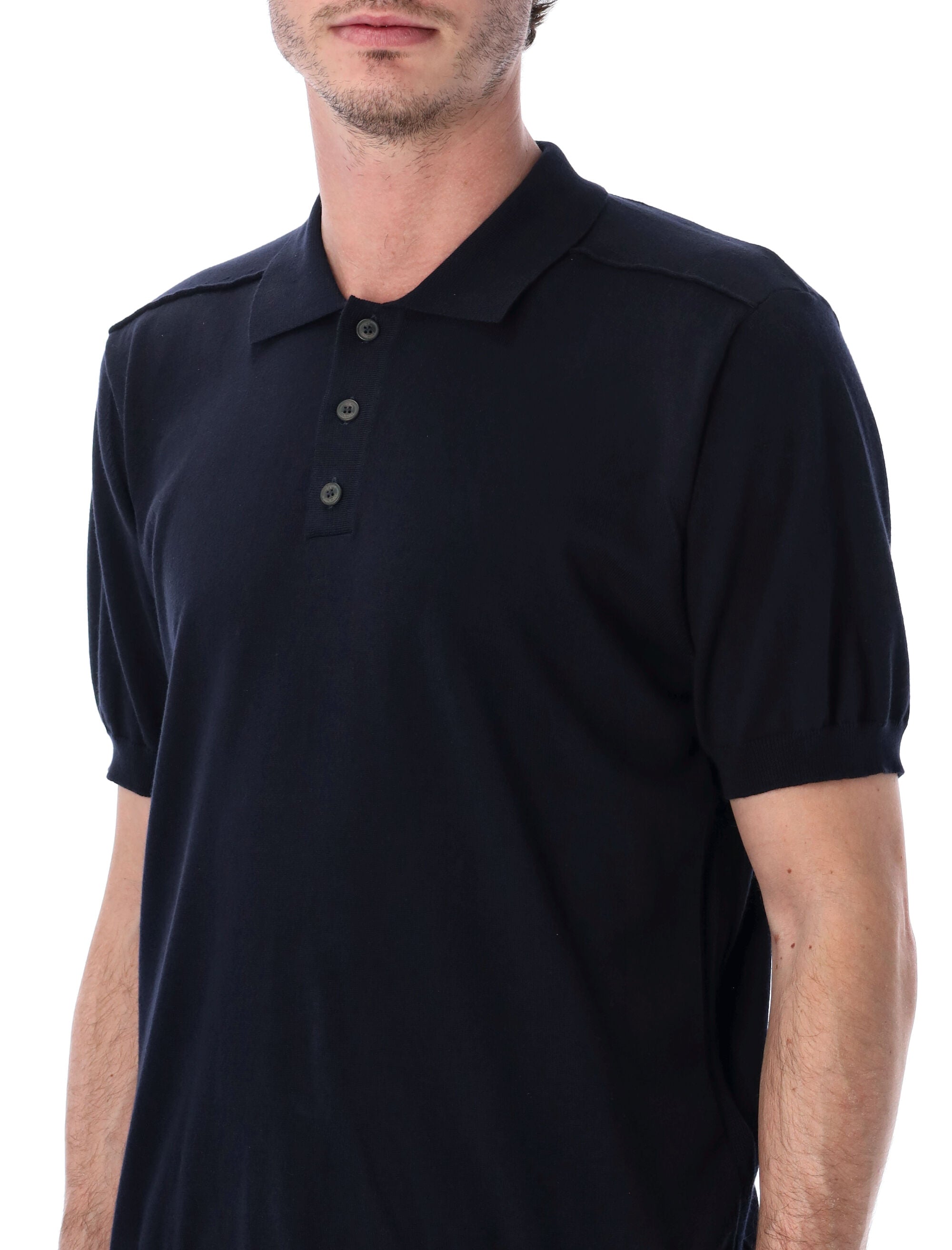 C.p. Company Cotton Short-Sleeve Polo Dark Navy T-shirt