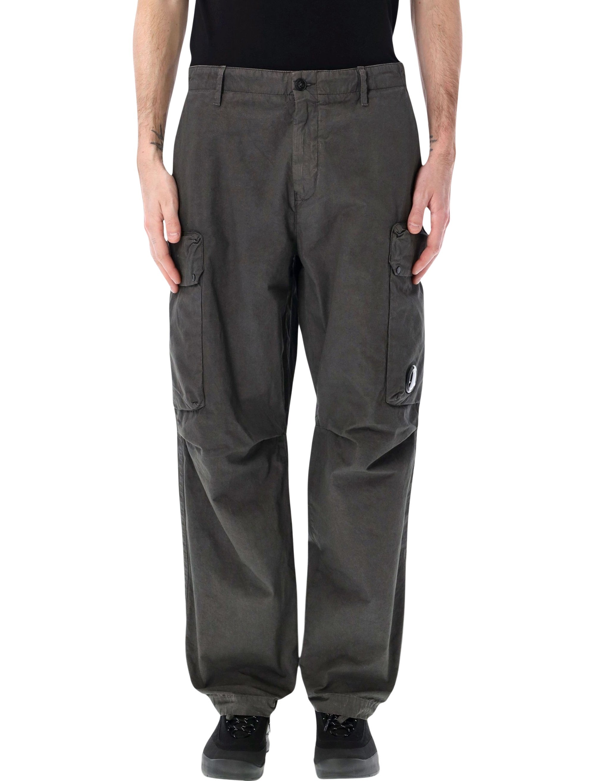 C.p. Company Microreps Fabric Cargo Pants Gunmetal Cotton