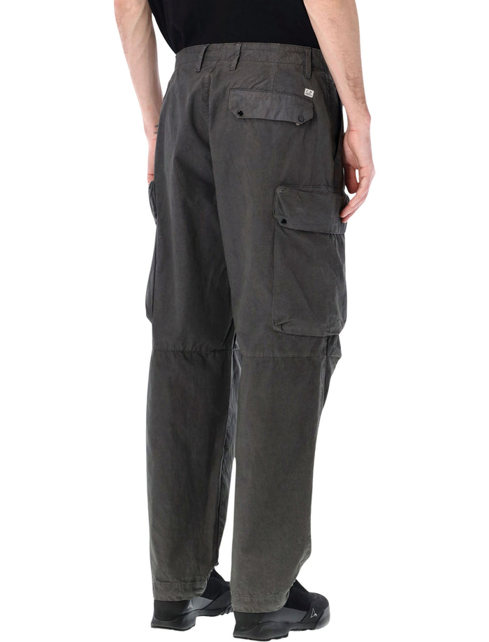 C.p. Company Microreps Fabric Cargo Pants Gunmetal Cotton