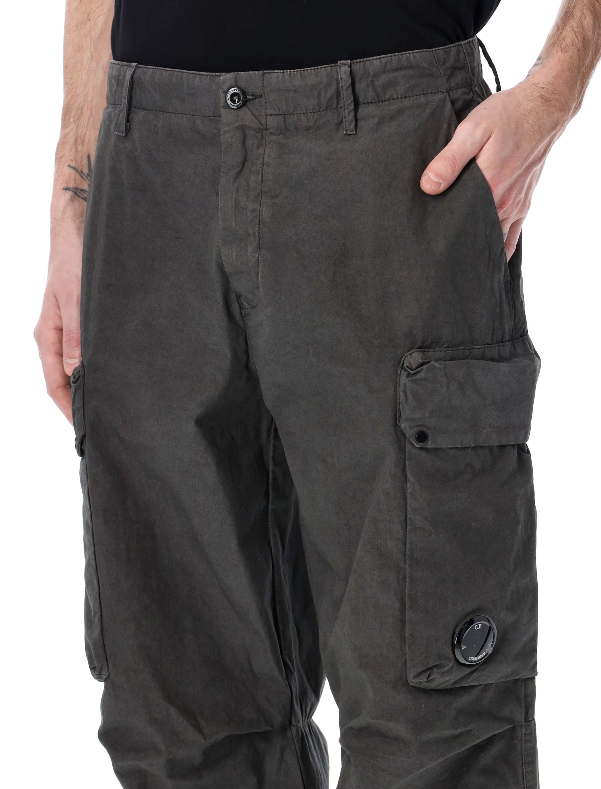 C.P. Company Microreps fabric cargo pants Gunmetal Cotton