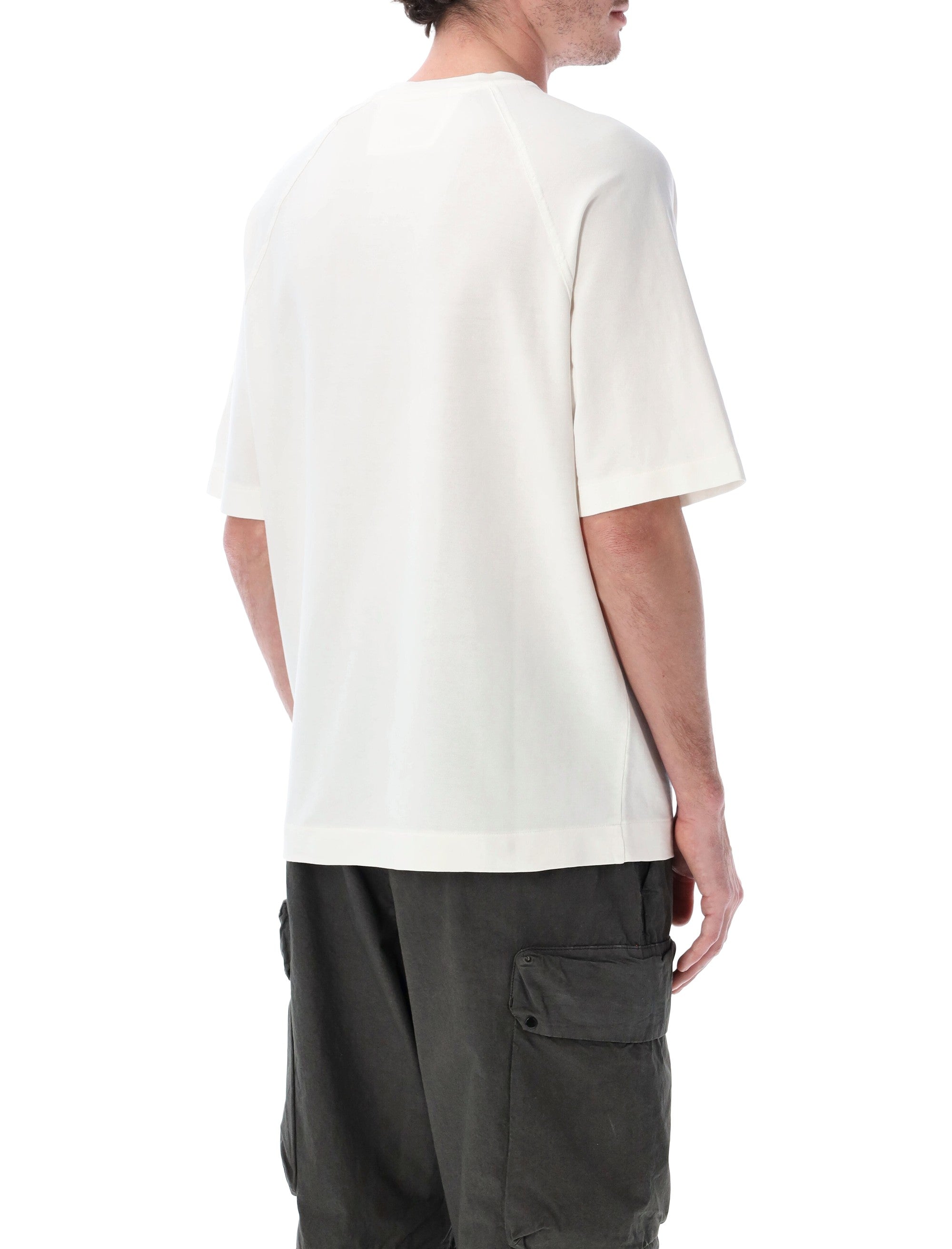 C.P. Company light fleece short sleeve sweatshirt Gauze White Cotton