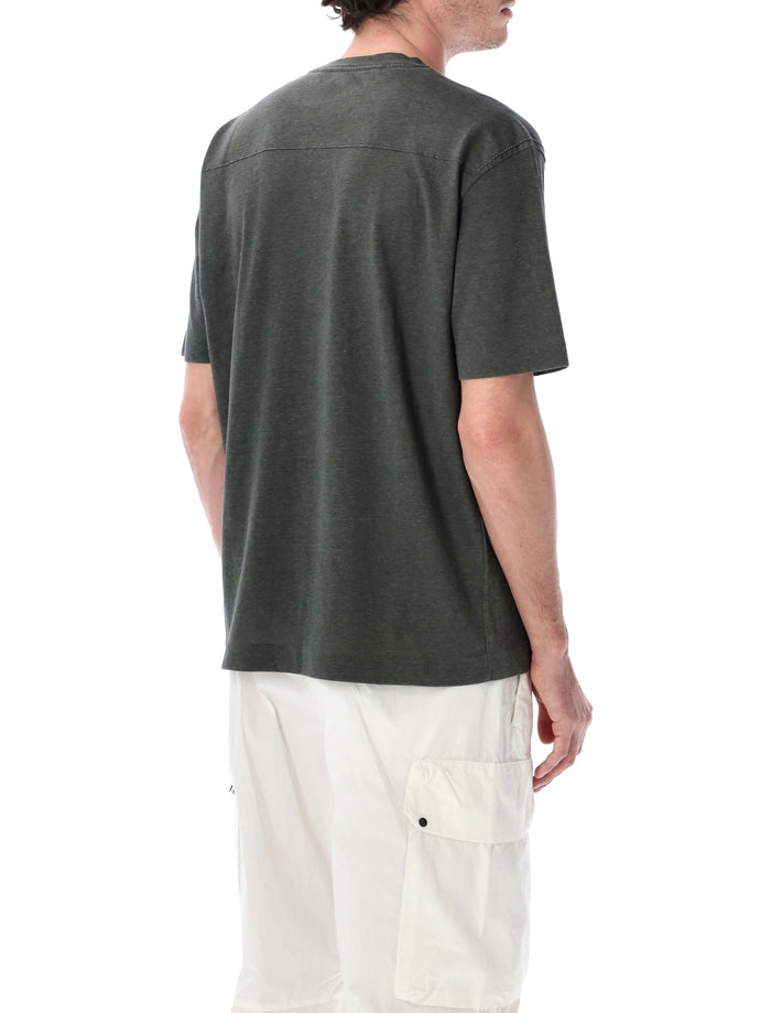 C.p. Company 20-1 Jersey Plated Logo T-Shirt Grey Mel Gunmetal Cotton