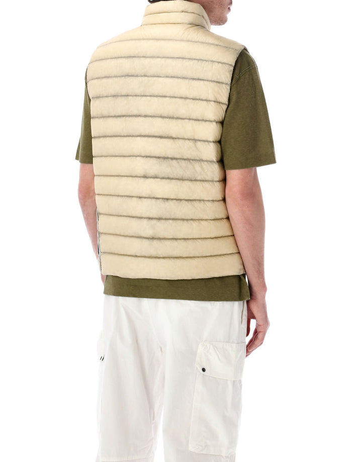 C.p. Company D.d. Shell Down Lens Gilet Frozen Ecru Polyamide Padding Jacket