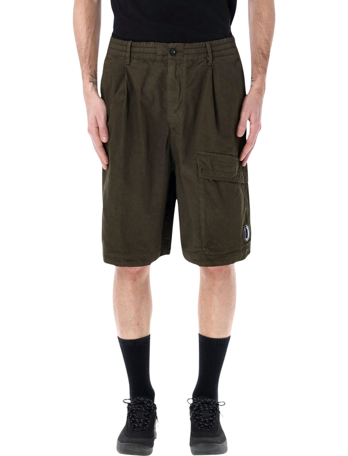 C.P. Company Microreps cargo shorts Dk Olive Cotton