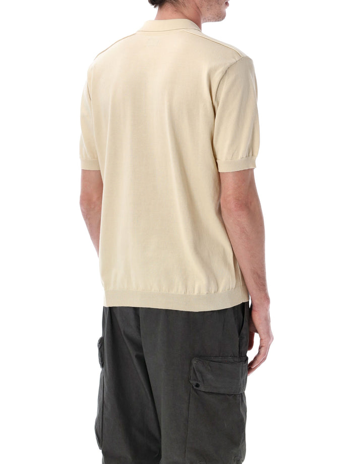 C.P. Company cotton short-sleeve polo Ecru T-shirt