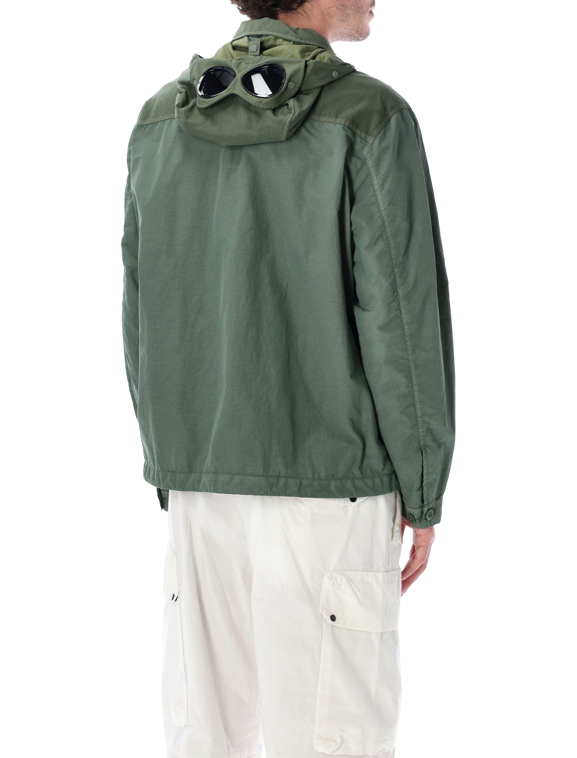 C.p. Company Nylon Goggle Overshirt Olive Laurel Wrea Polyamide Jacket