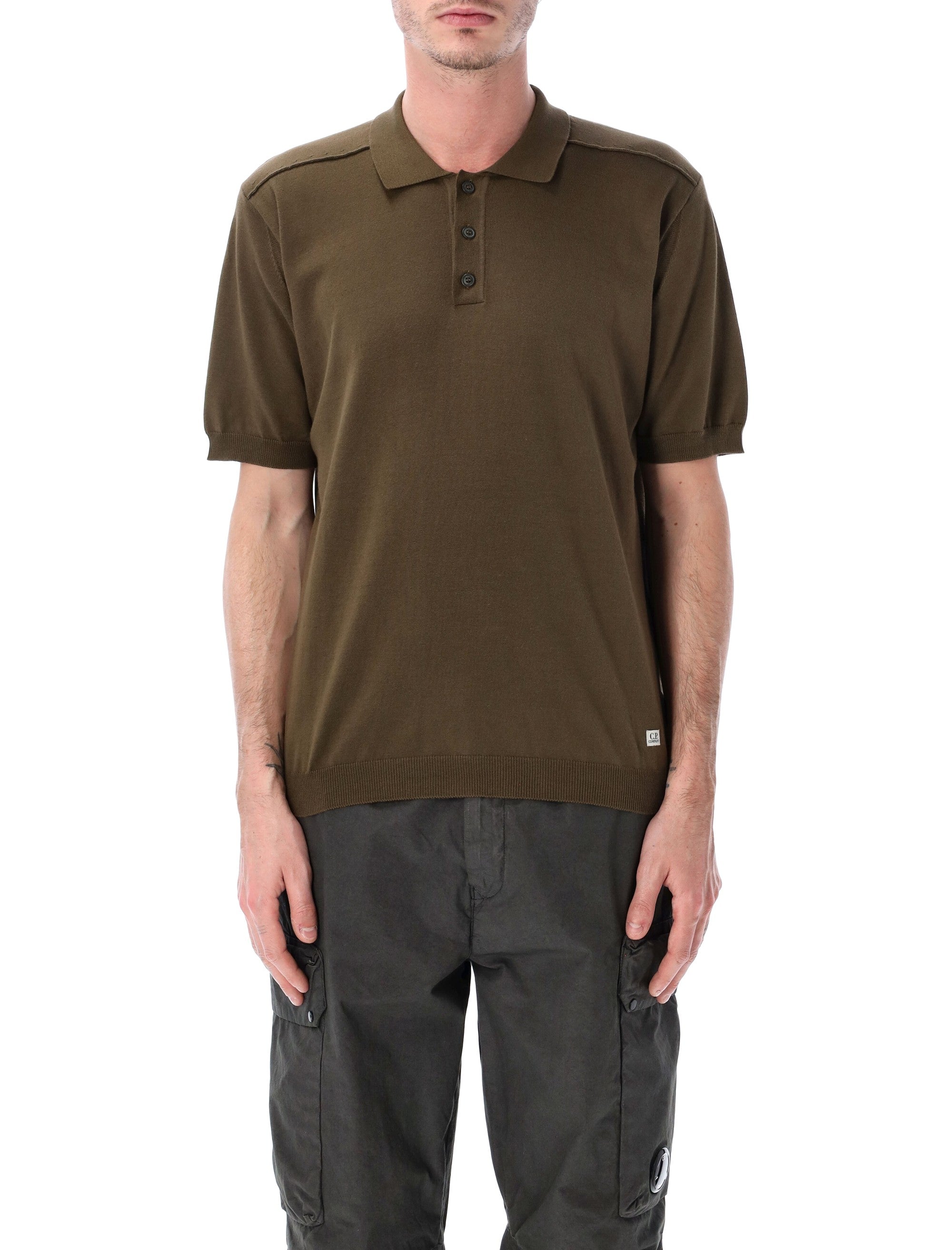 C.P. Company cotton short-sleeve polo Dark Olive T-shirt