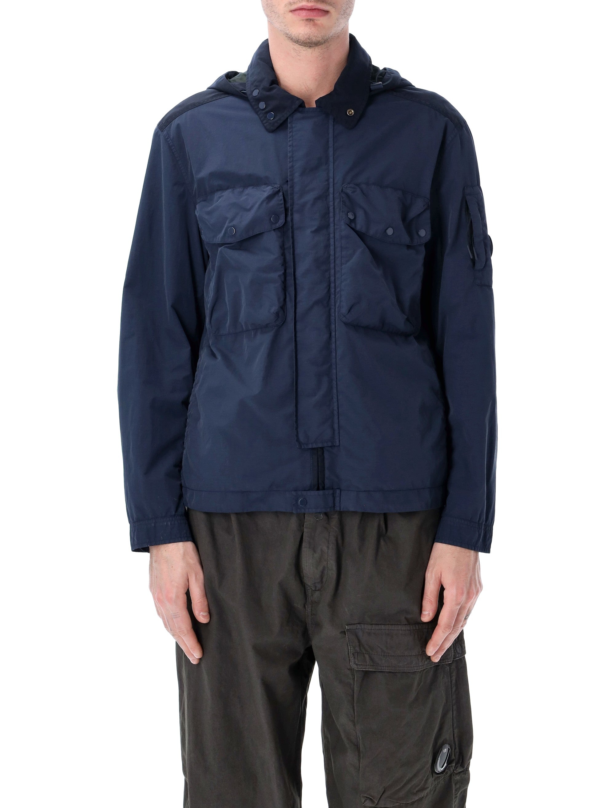 C.P. Company nylon Goggle overshirt Dk Navy Polyamide Jacket