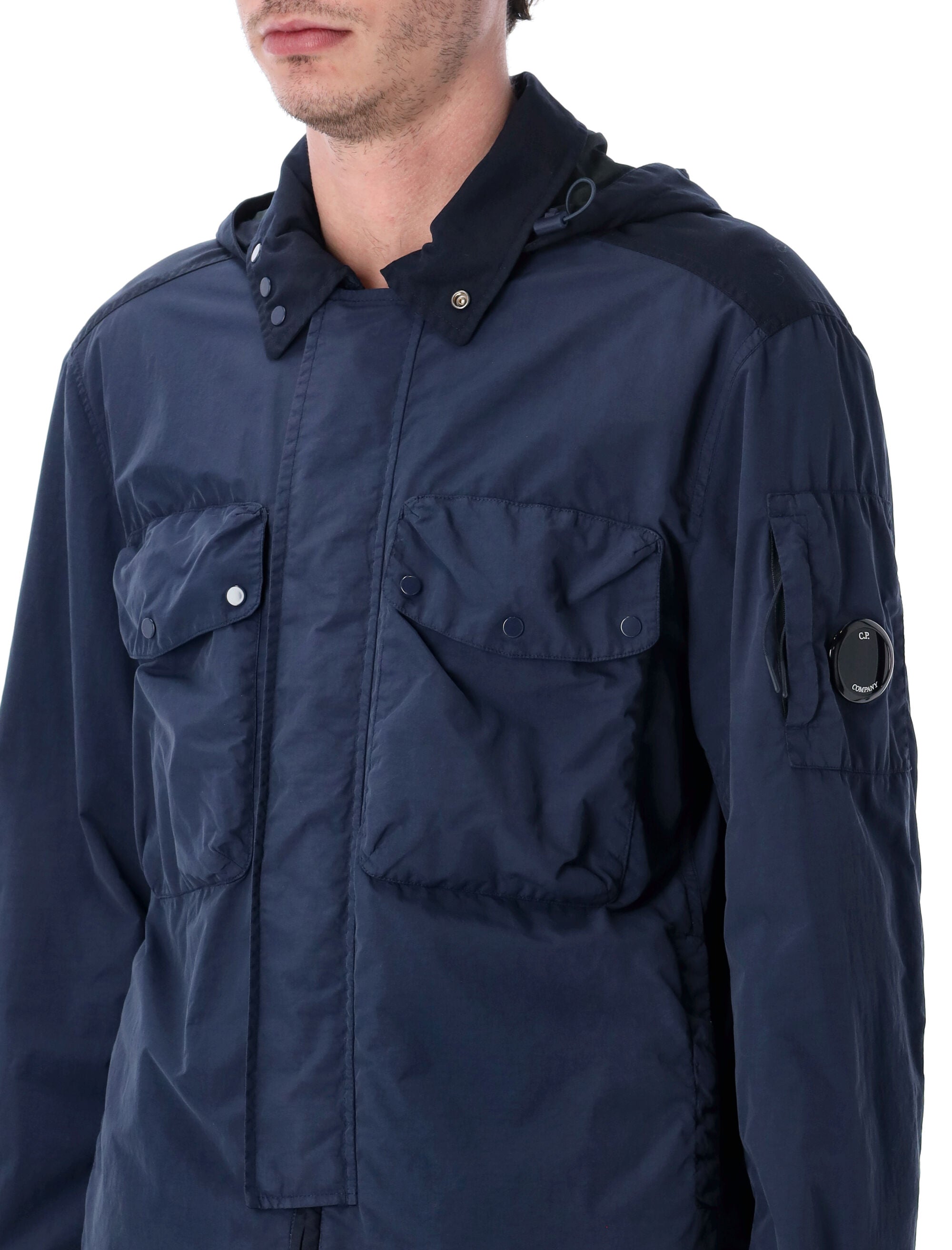 C.P. Company nylon Goggle overshirt Dk Navy Polyamide Jacket