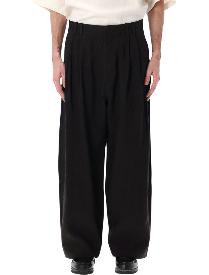 Studio Nicholson Line Linen-Viscose Pants Espresso