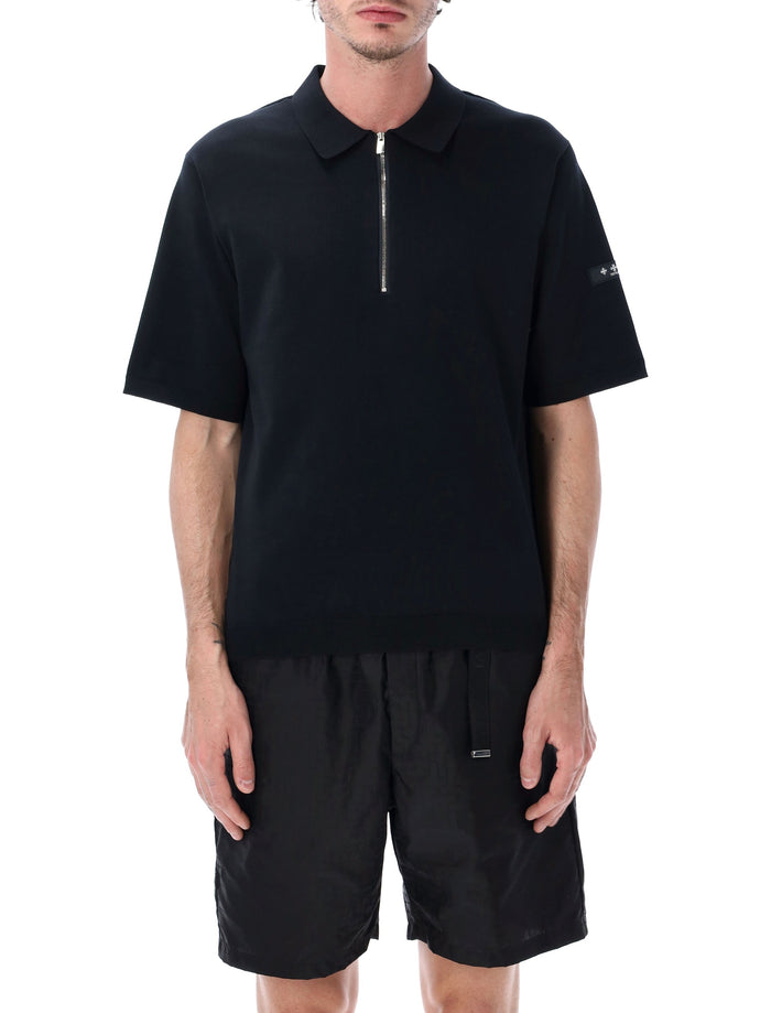 Tatras Teucro Knit Polo Dark Navy Cotton T-shirt