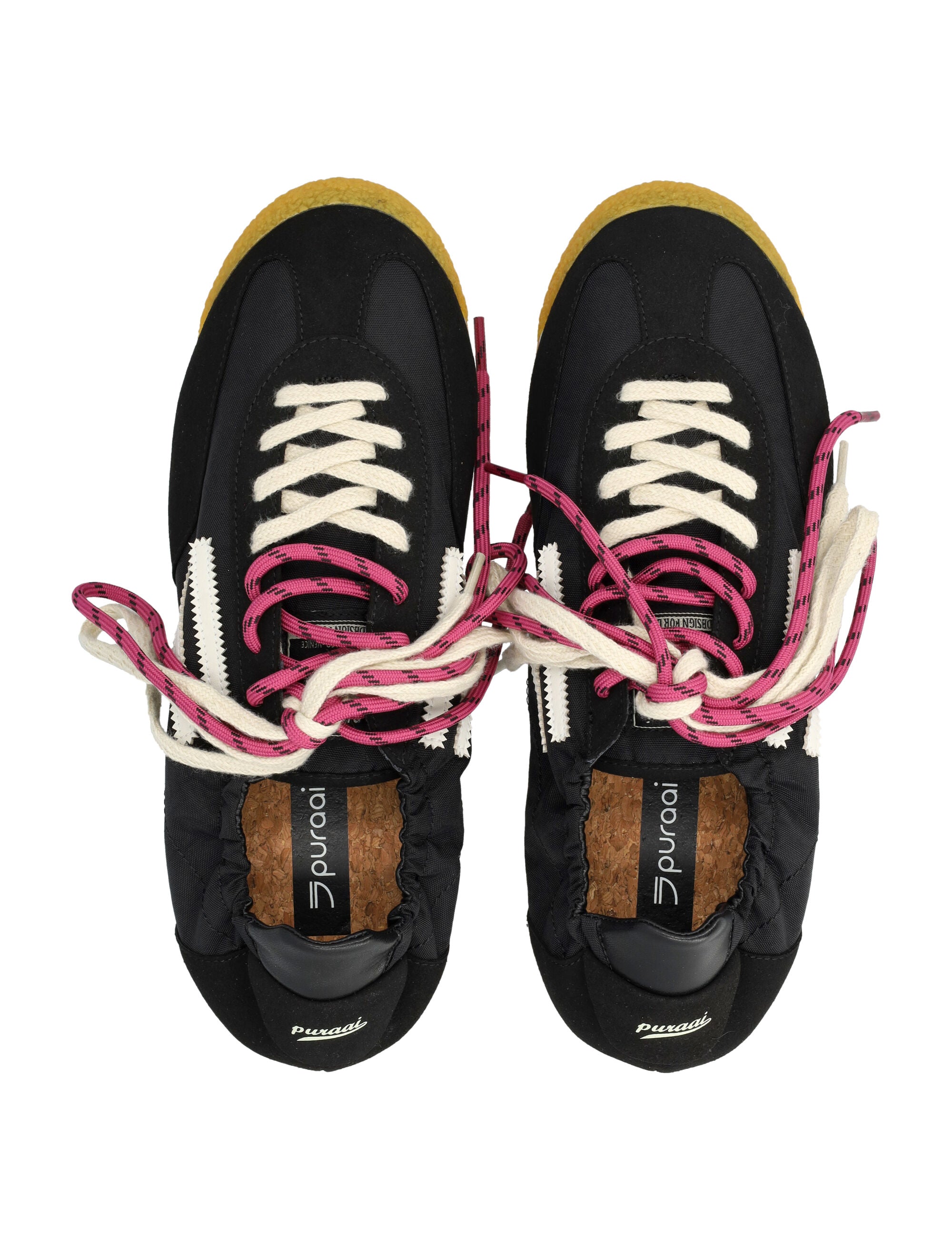Puraai Panther vegan lace-up sneakers Black Synthetic Sole