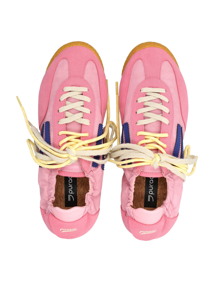 Puraai Panther vegan lace-up sneakers Pink Synthetic Sole