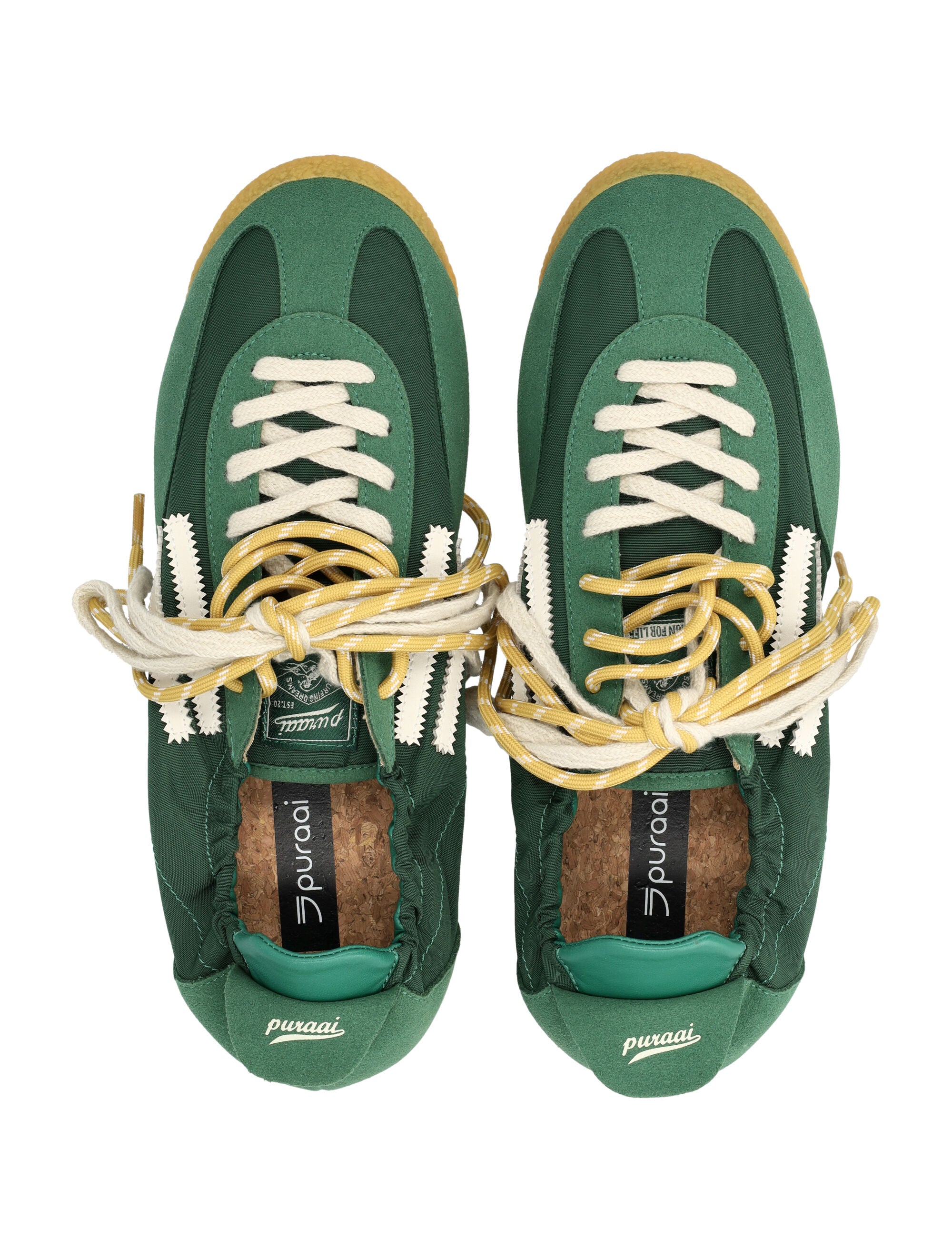 Puraai Panther vegan lace-up sneakers Green Synthetic Sole