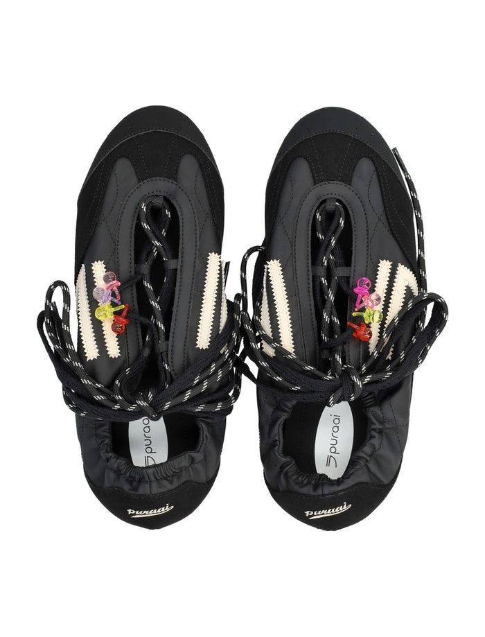 Puraai Lizard Vegan Sneakers Blackout Synthetic Sole