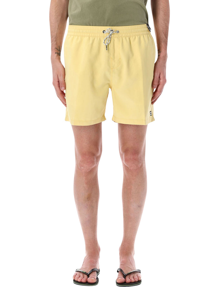 Billabong All Day Layback Trunks Retro Yellow Recycled Polyester Swimwear