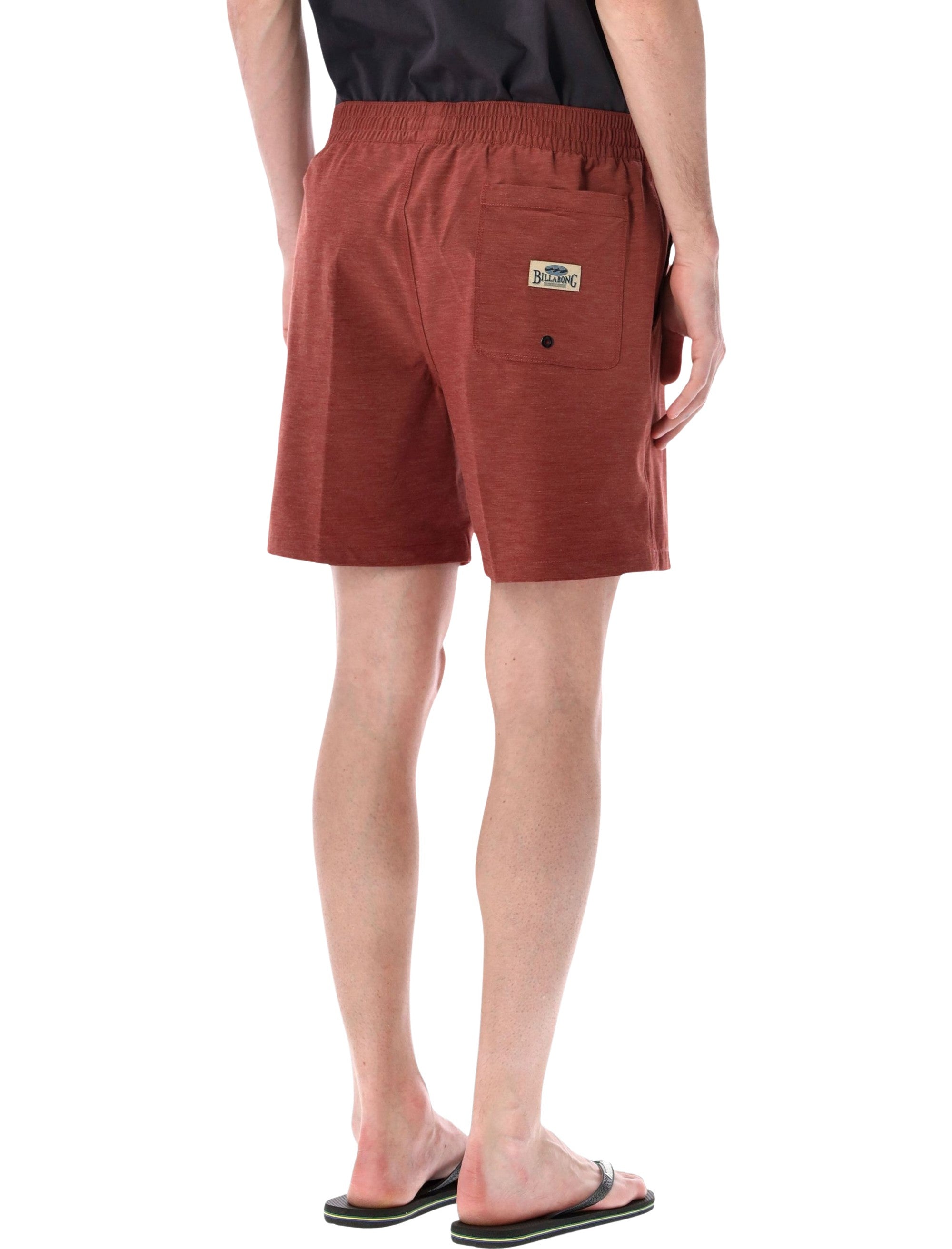 Billabong Every Other Day Layback 16 Swim Trunks Fire Red Recycled Polyester Swimwear