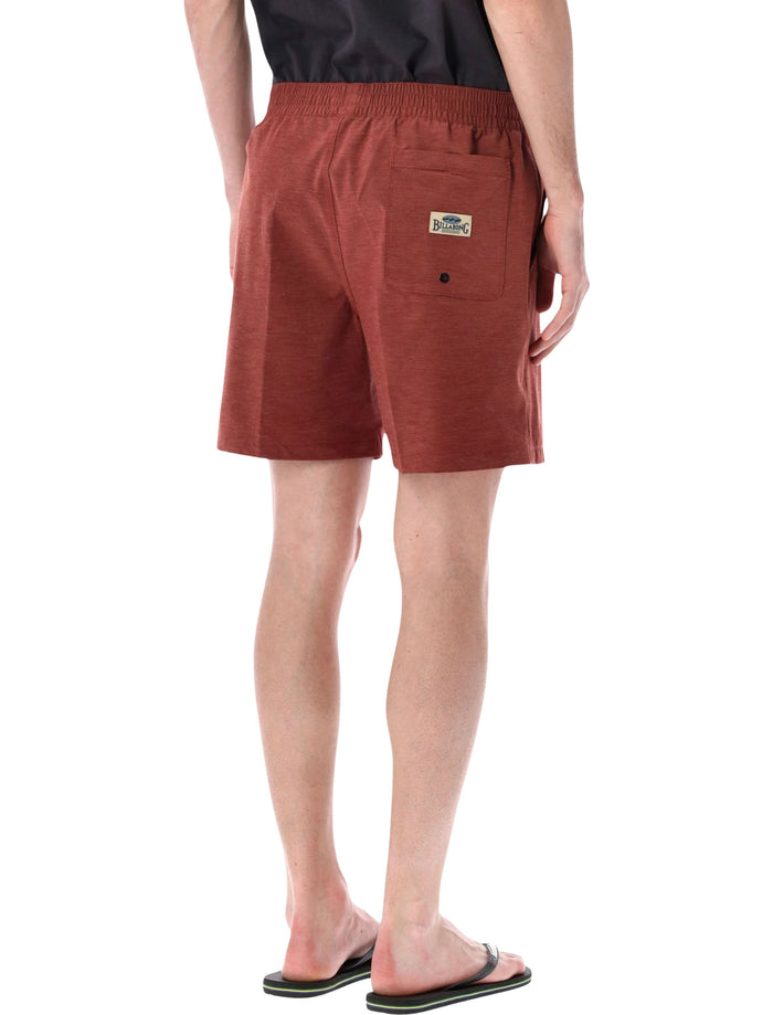 Billabong Every Other Day Layback 16 Swim Trunks Fire Red Recycled Polyester Swimwear