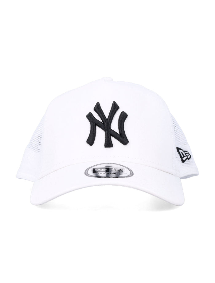 New Era White York Yankees A-Frame Trucker Cap Cotton Hat