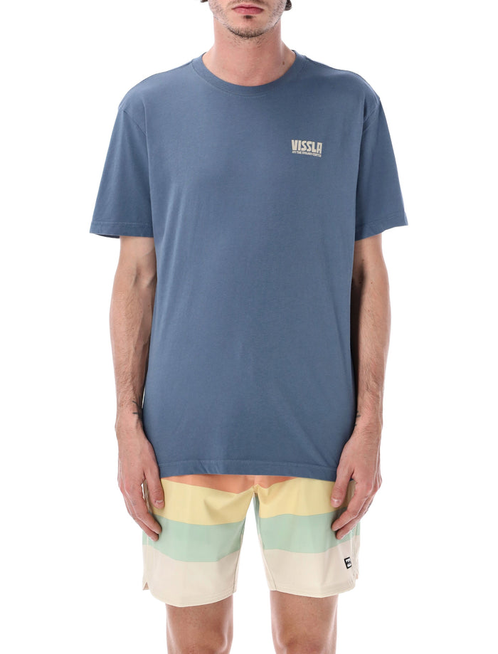 Vissla Tec Surf Farm Tee Blue Haze Organic Cotton T-shirt
