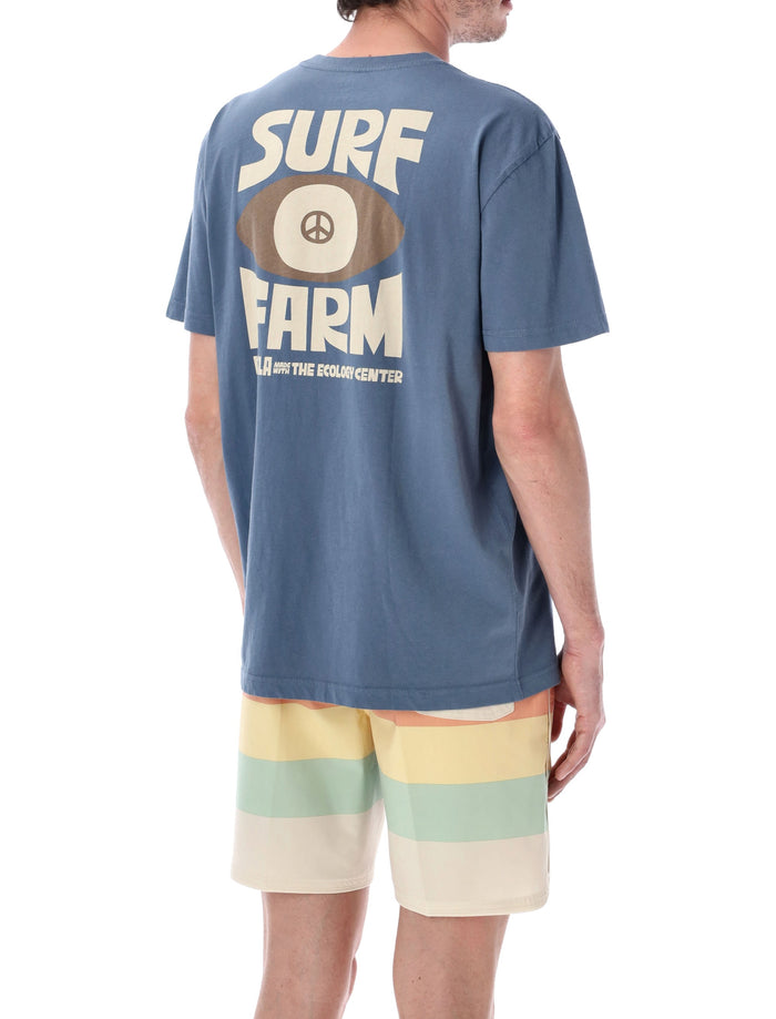 Vissla Tec Surf Farm Tee Blue Haze Organic Cotton T-shirt